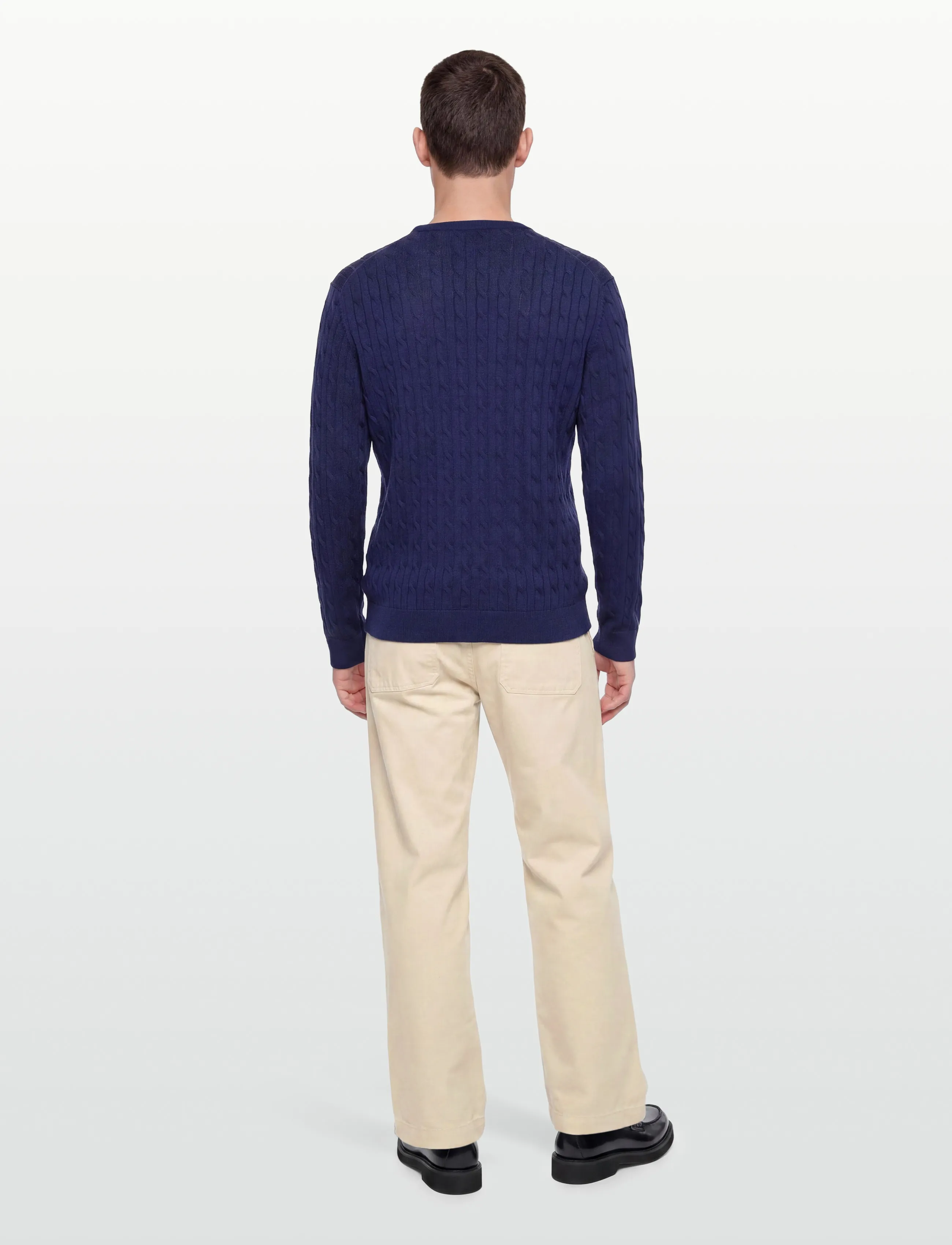 Morris - Merino Cable Oneck - tavalised kudumid - blue - 4
