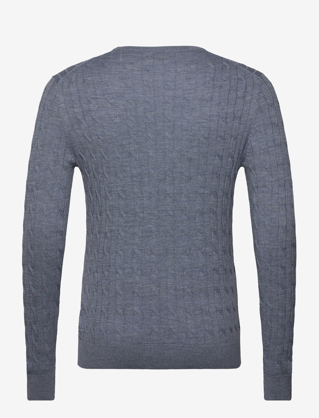 Morris - Merino Cable Oneck - rundhals - blue - 1