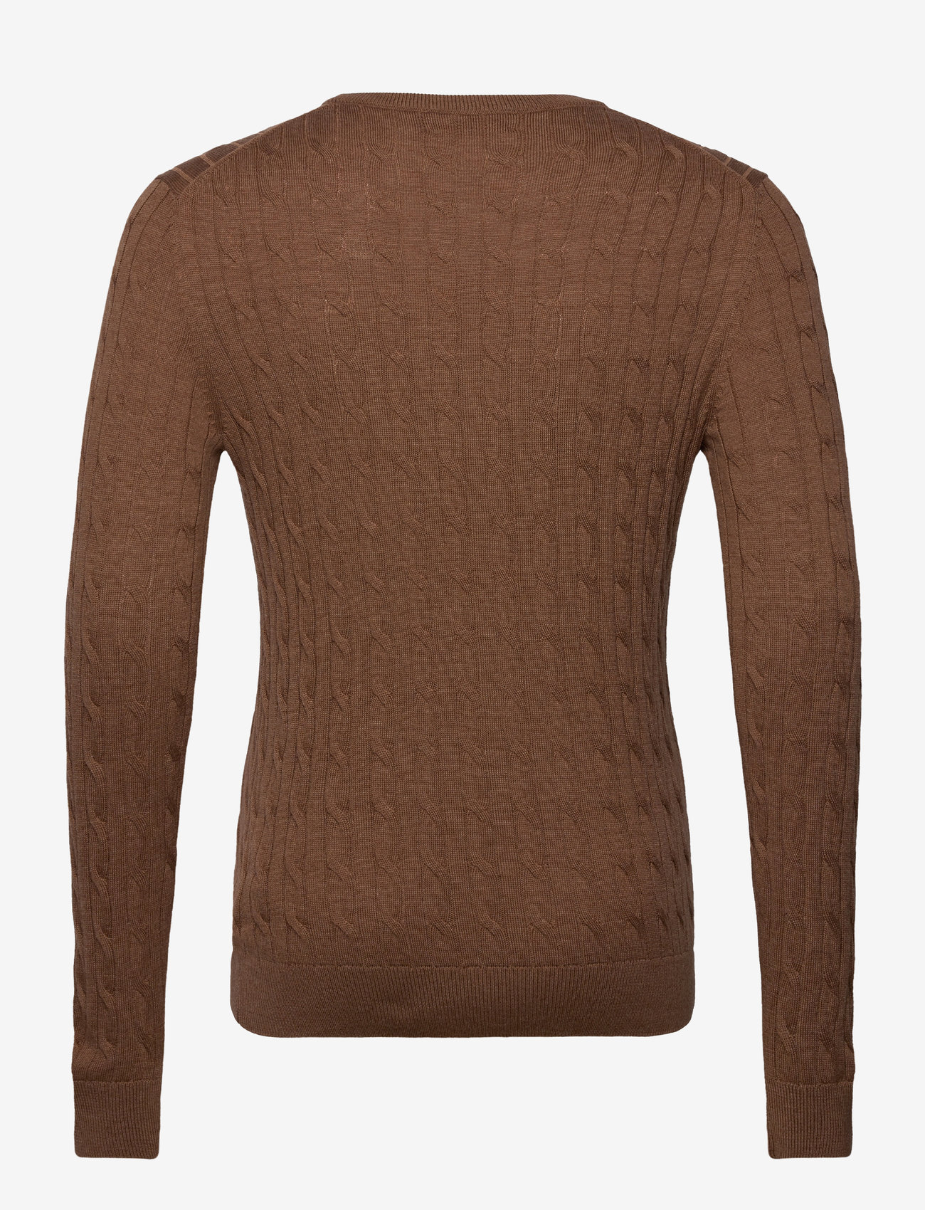 Morris - Merino Cable Oneck - efterårstøj - camel - 1