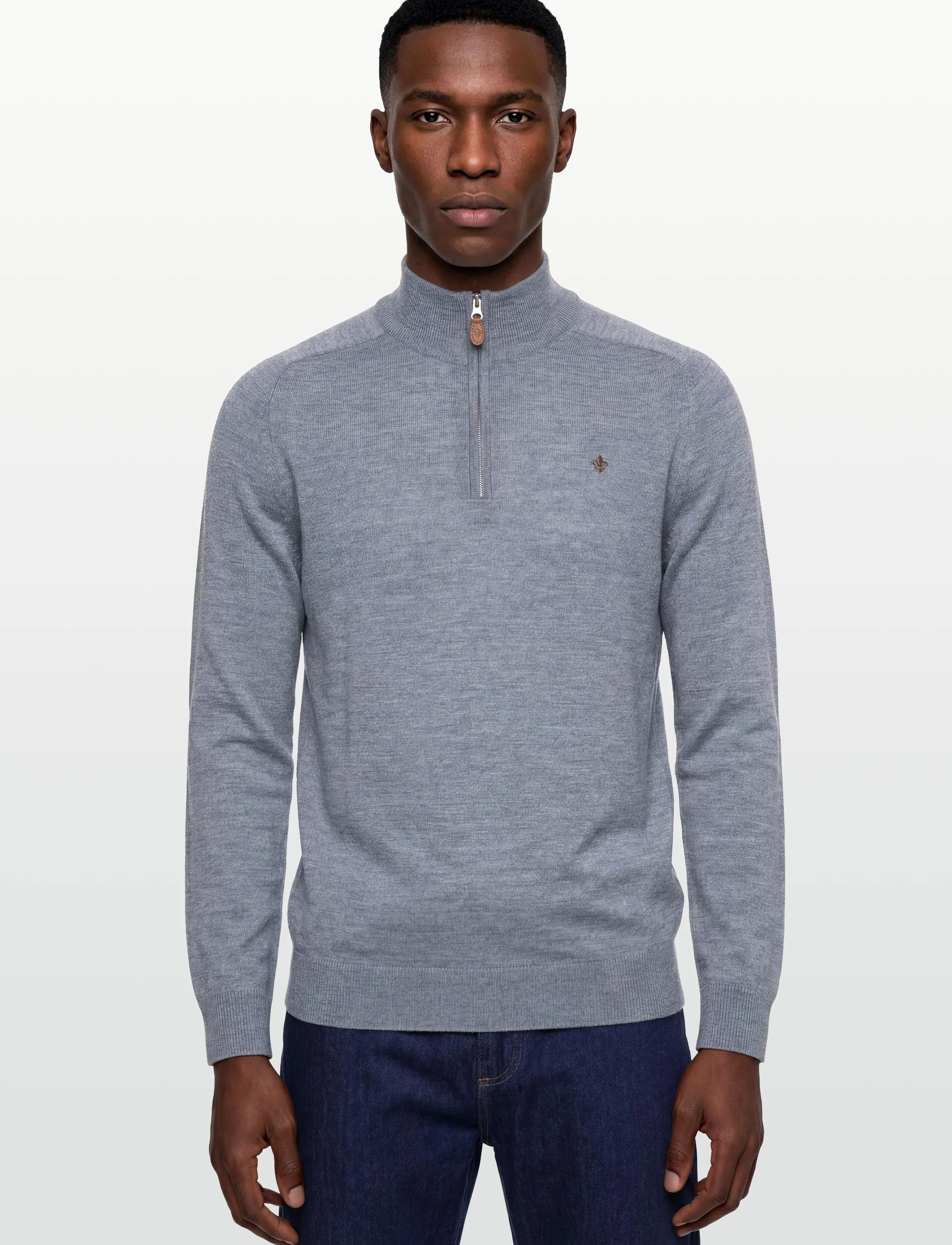 Morris - Merino John Zip - mænd - blue - 3