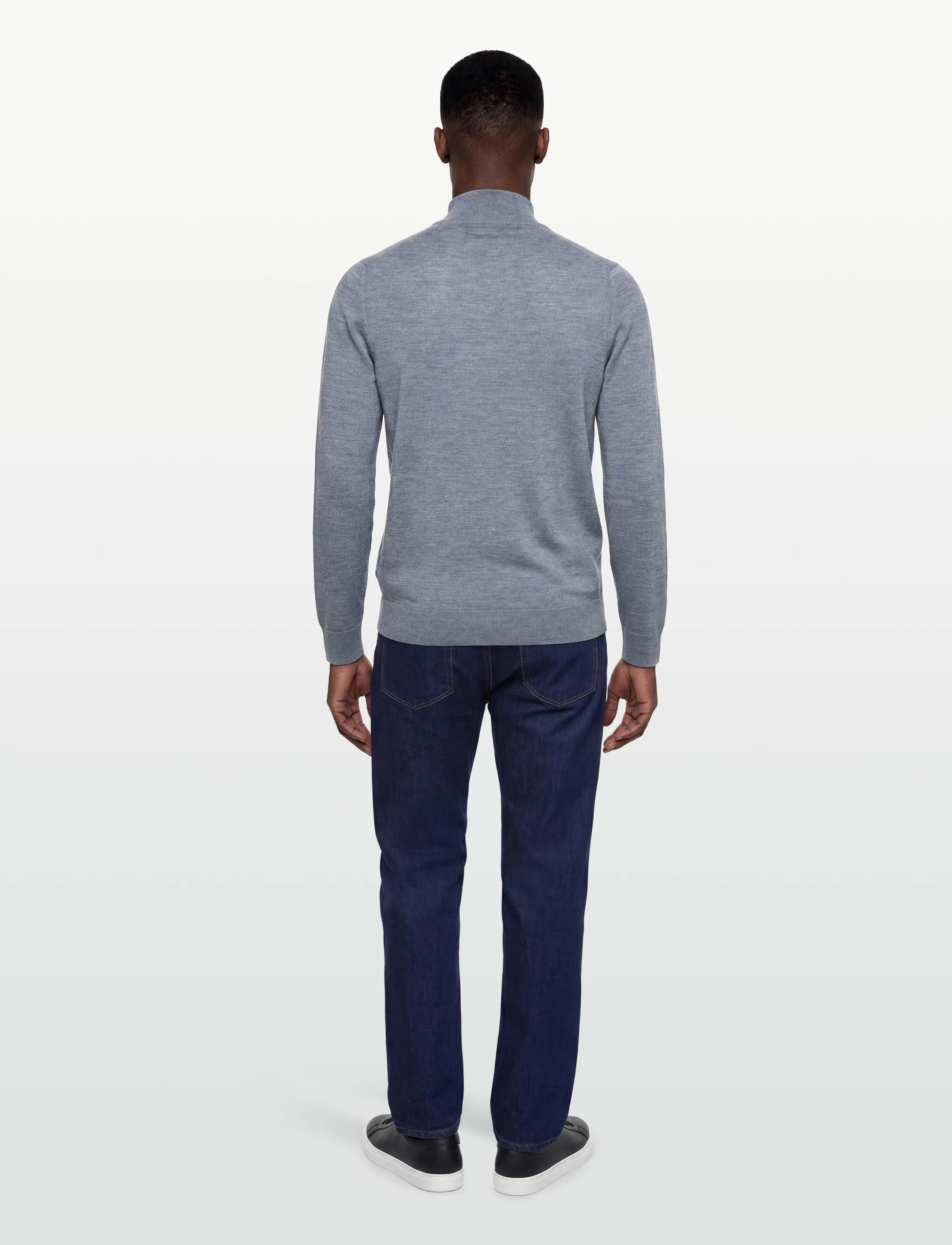 Morris - Merino John Zip - mænd - blue - 4