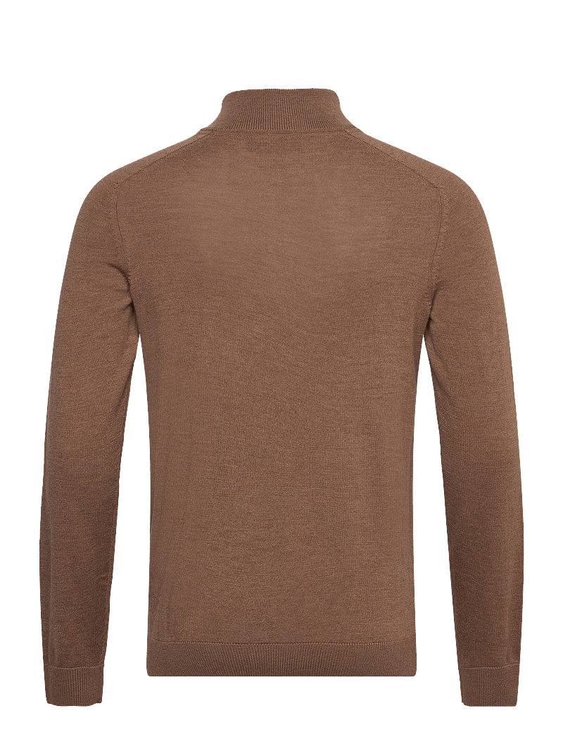 Morris - Merino John Zip - halfzip strik - camel - 1