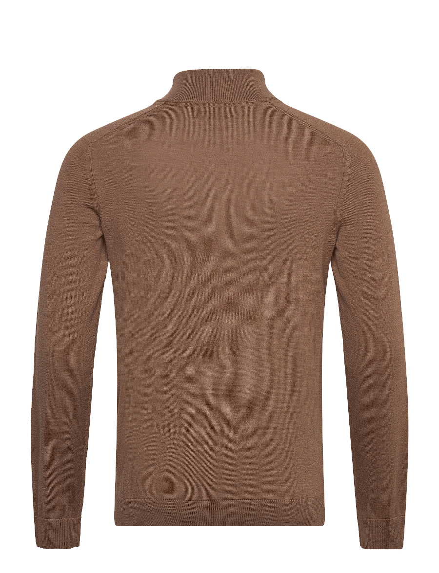 Morris - Merino John Zip - tõmblukk-kaelusega džemprid - camel - 1