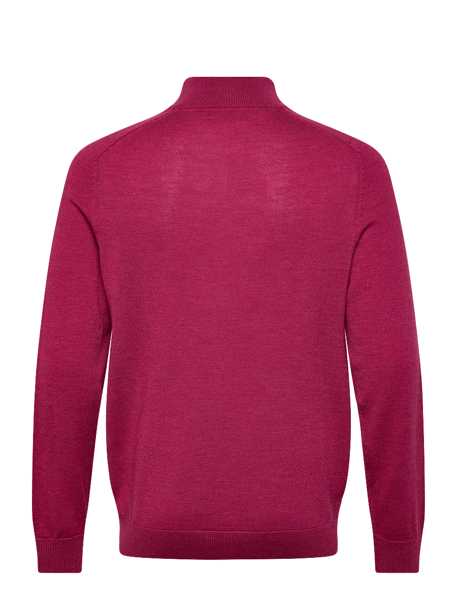Morris - Merino John Zip - tõmblukk-kaelusega džemprid - cerise - 2