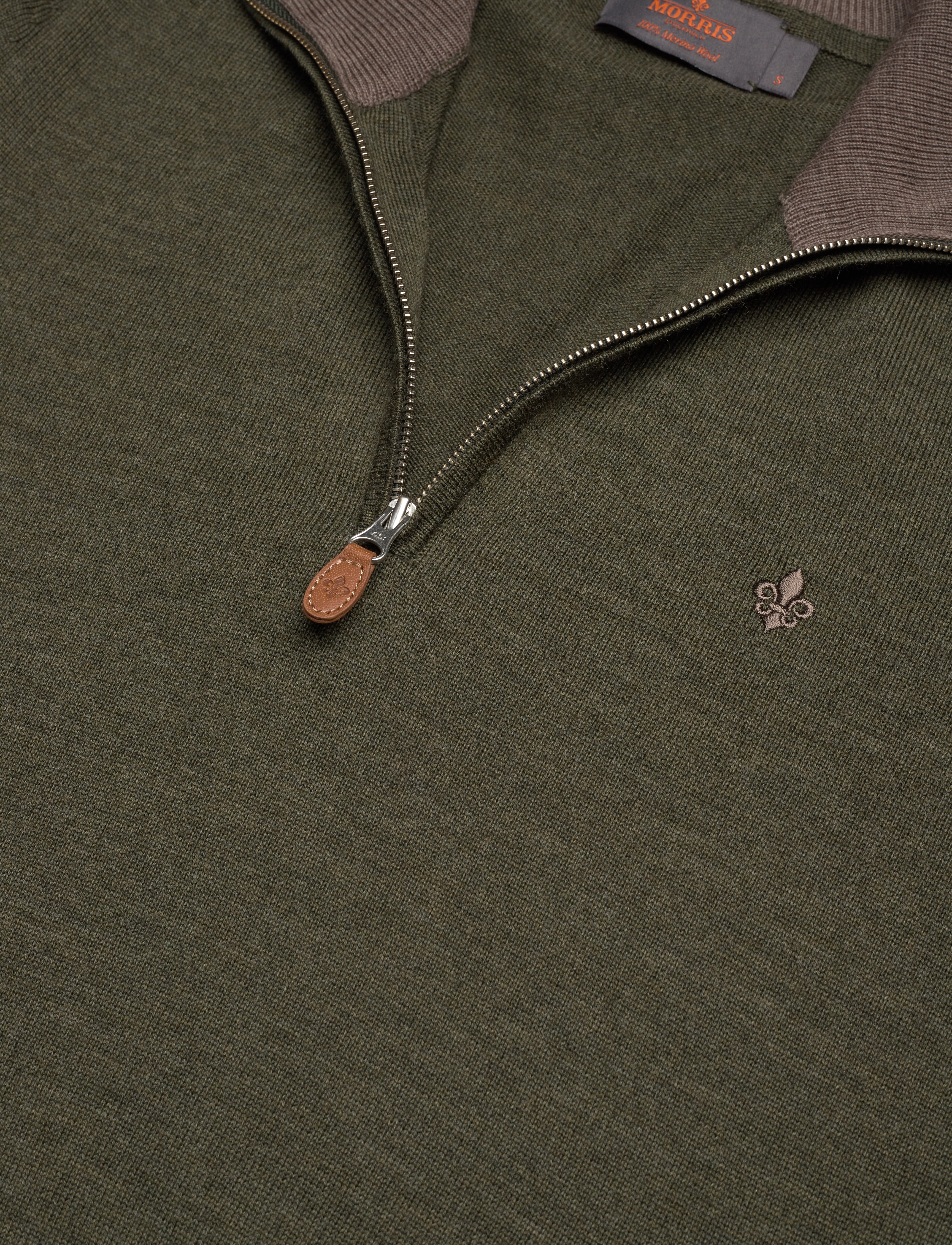 Morris - Merino John Zip - mænd - olive - 2