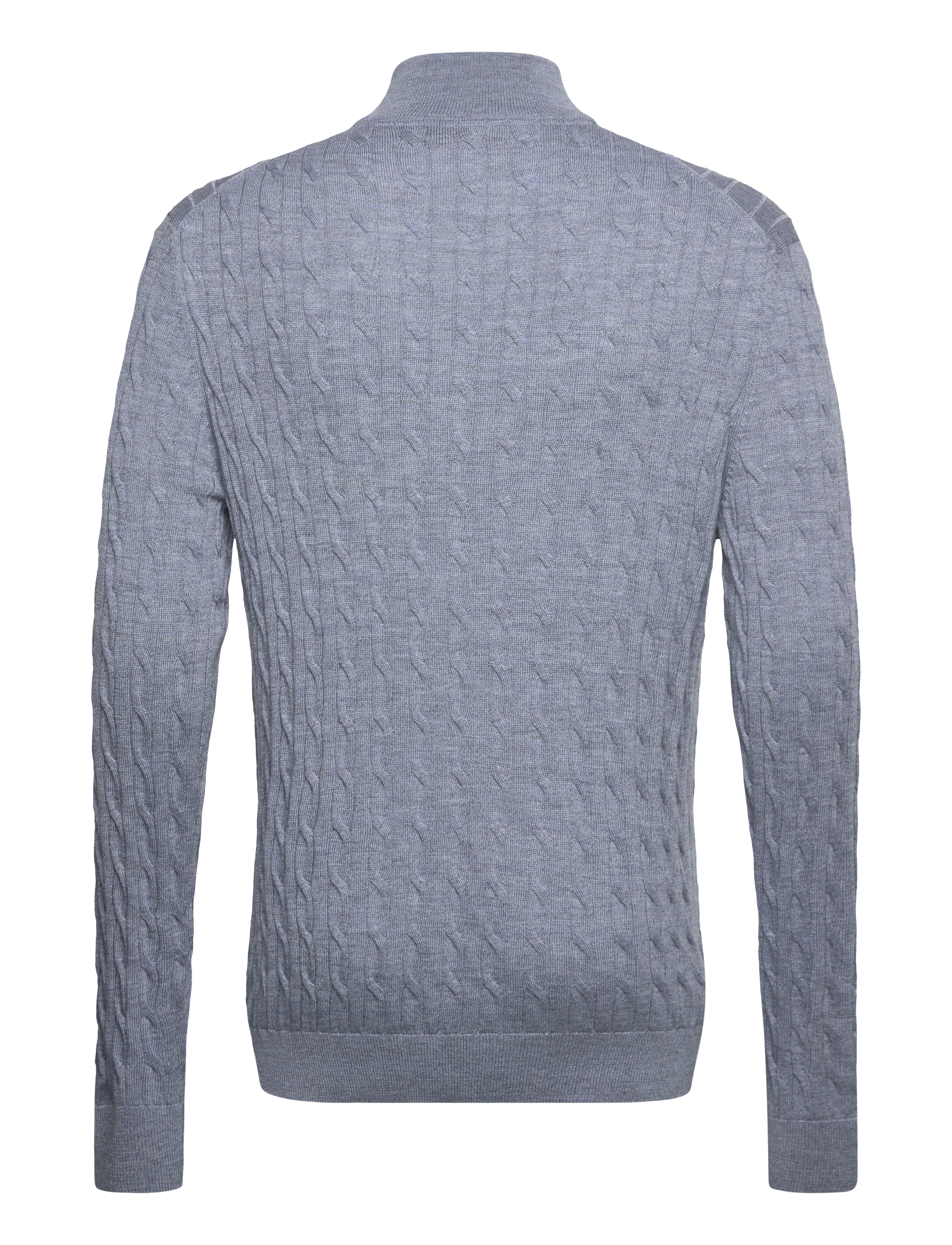 Morris - Merino Cable John Zip - strik - blue - 1