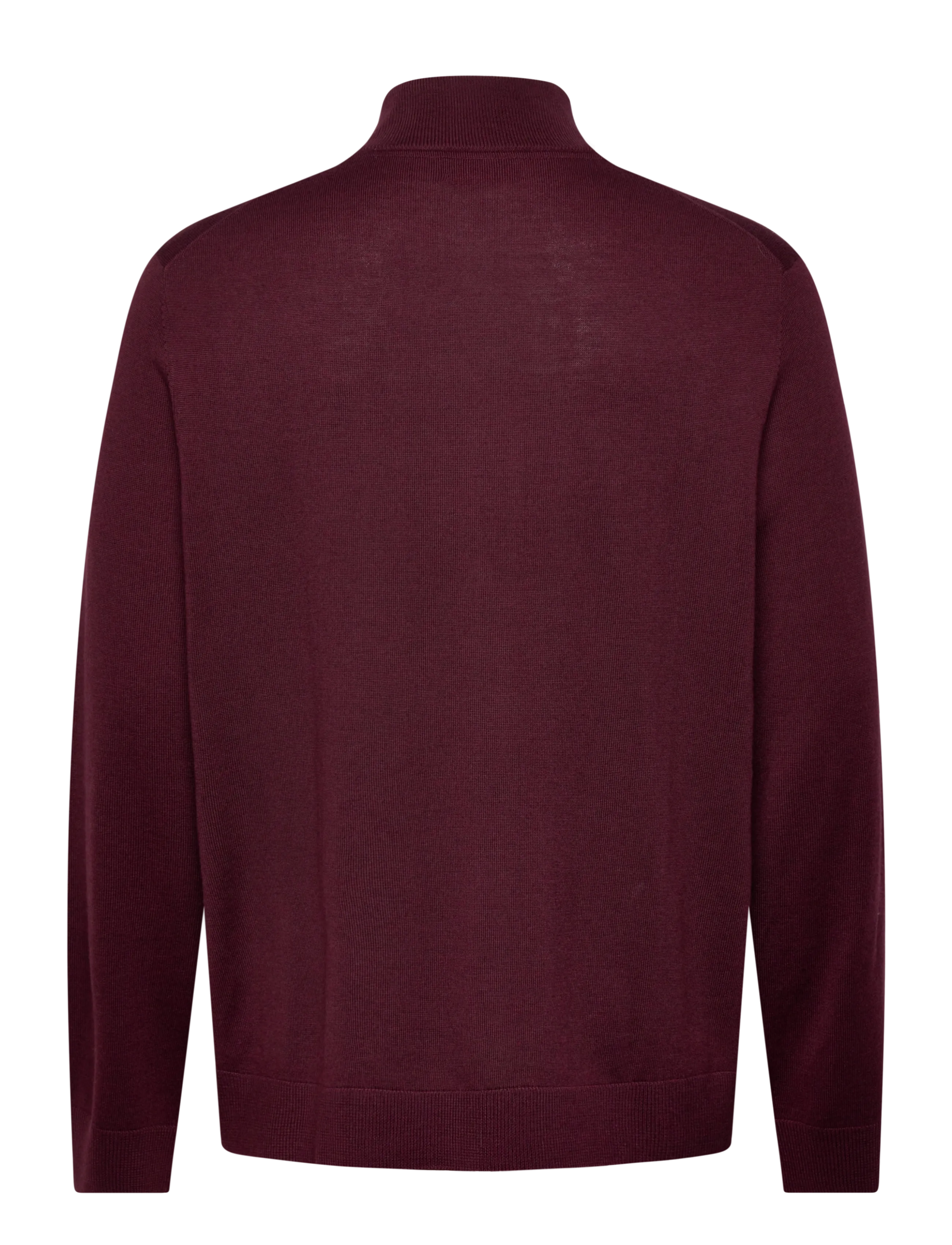 Morris - Merino Zip Cardigan - wine red - 2