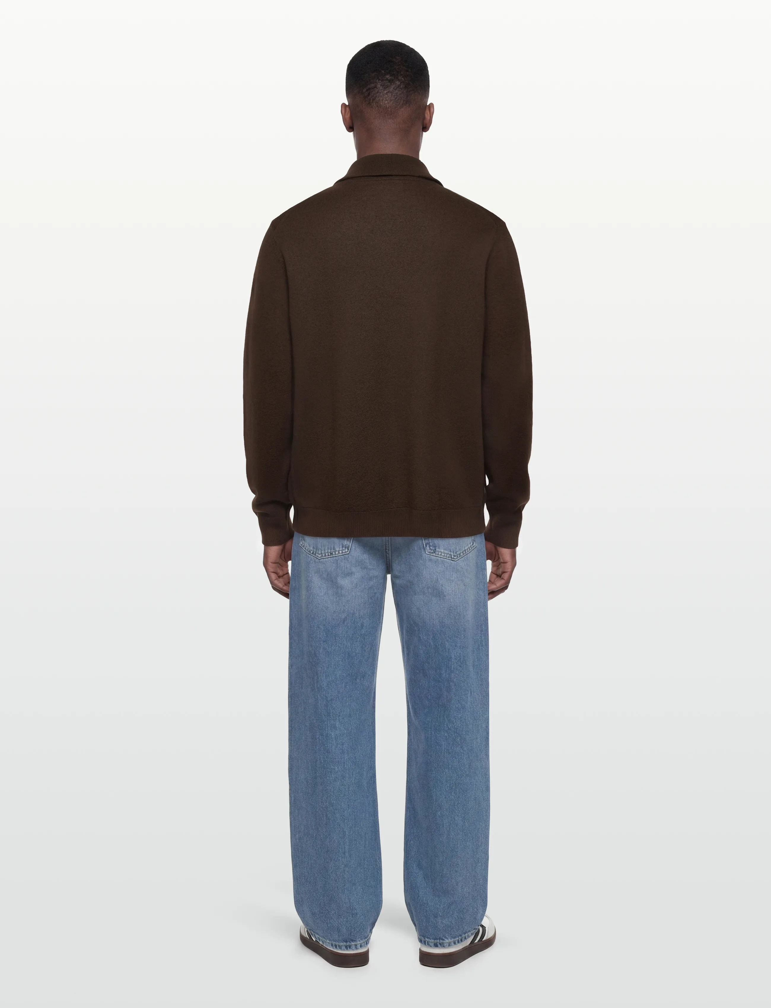 Morris - York Knitted Zip Jacket - vesten - brown - 4