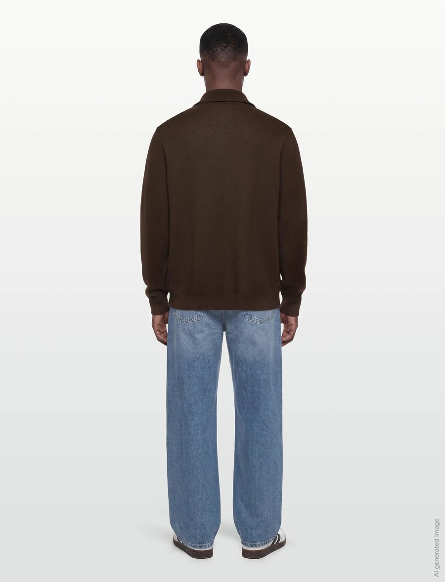 Morris - York Knitted Zip Jacket - vesten - brown - 4