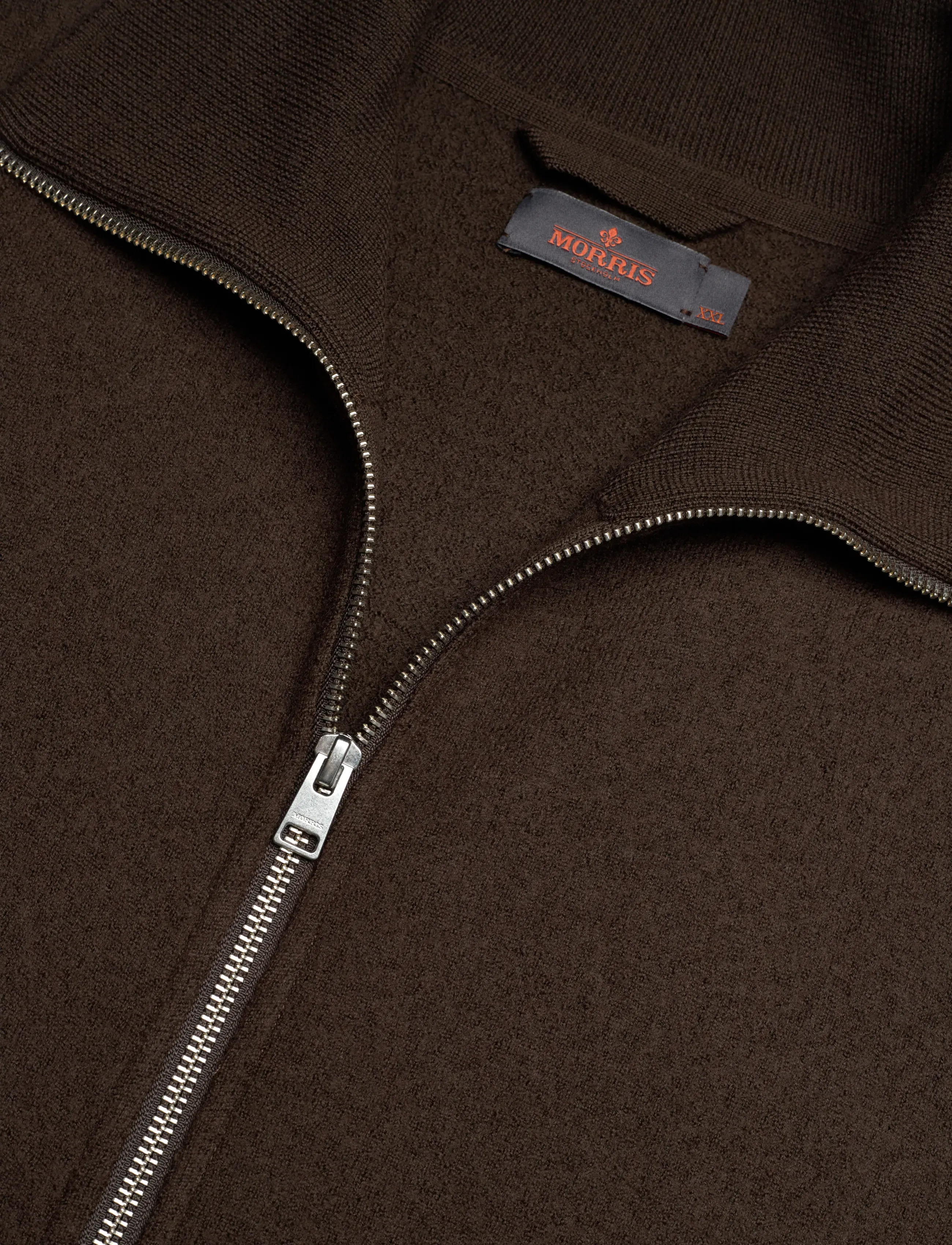 Morris - York Knitted Zip Jacket - vesten - brown - 5