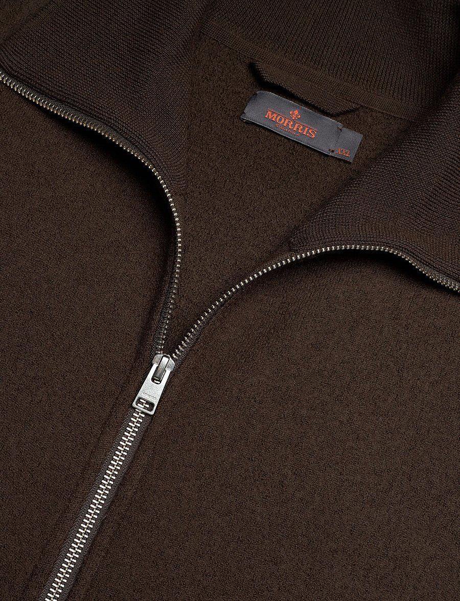 Morris - York Knitted Zip Jacket - vesten - brown - 5