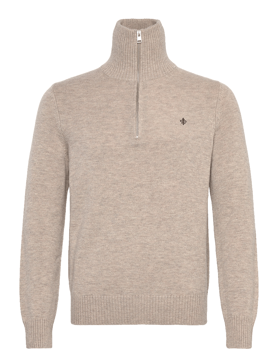 Morris - Hertford Half Zip - pullover mit halbem reißverschluss - khaki - 0