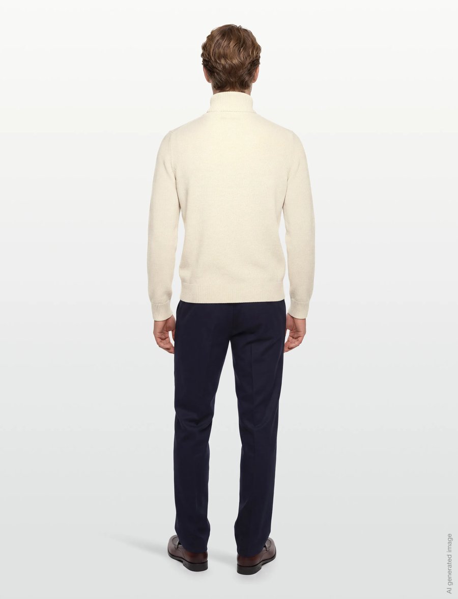 Morris - Hertford Half Zip - pullover mit halbem reißverschluss - off white - 4