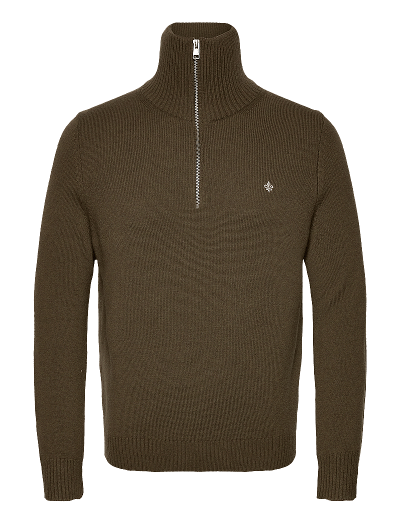 Morris - Hertford Half Zip - pullover mit halbem reißverschluss - olive - 0