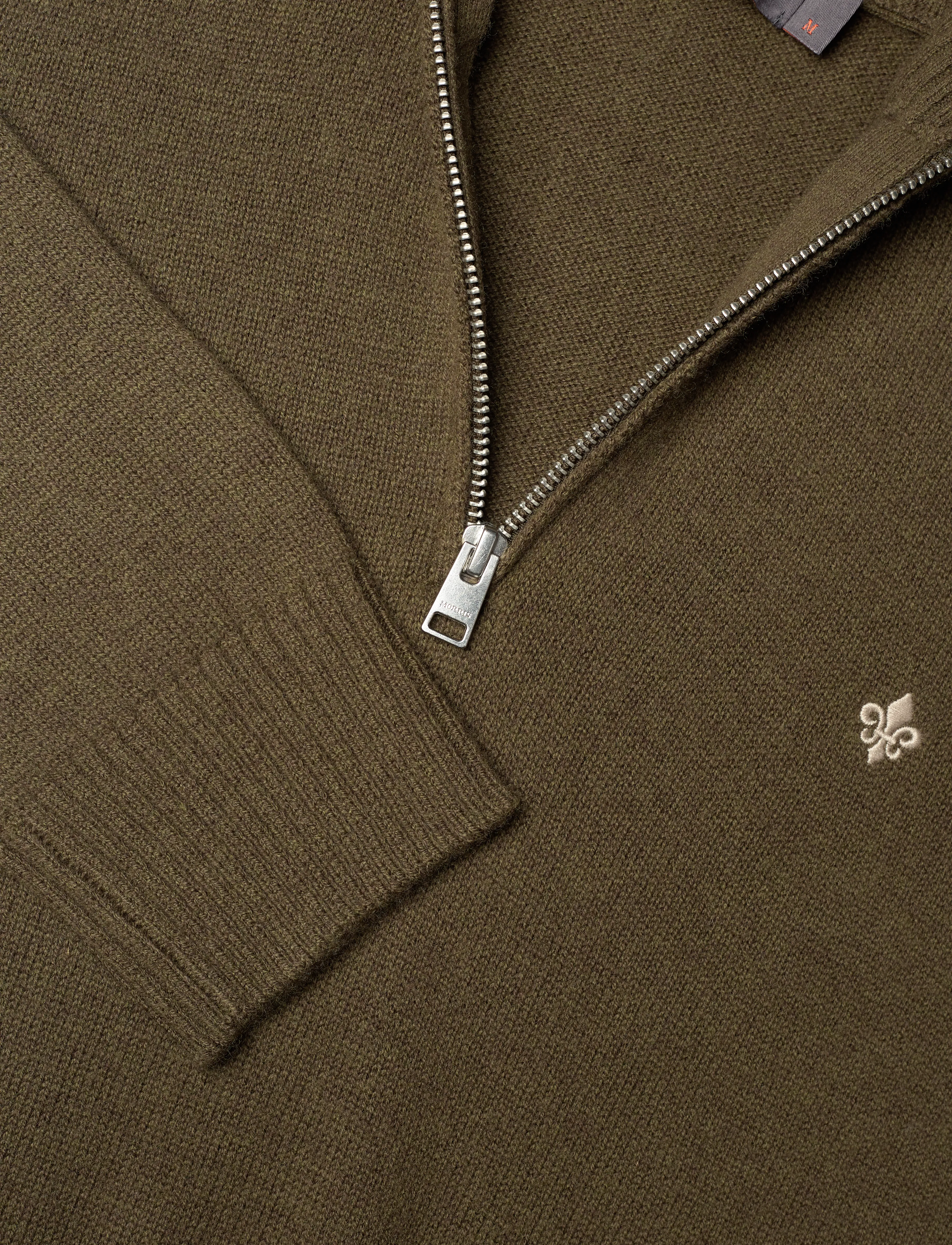 Morris - Hertford Half Zip - tõmblukk-kaelusega džemprid - olive - 2