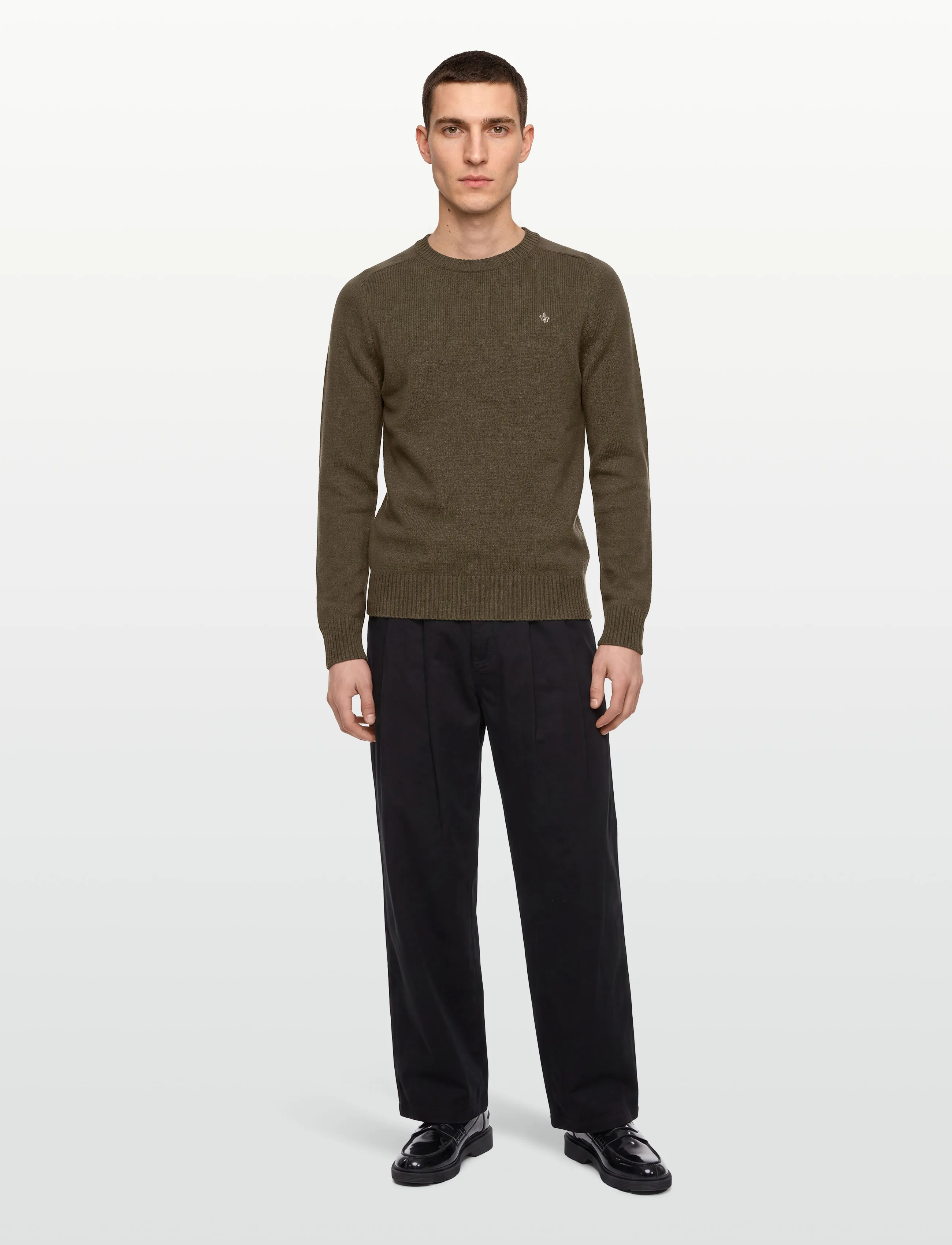 Morris Hertford Oneck, XXL, Knitwear, Grün - Round Necks, Männerswear