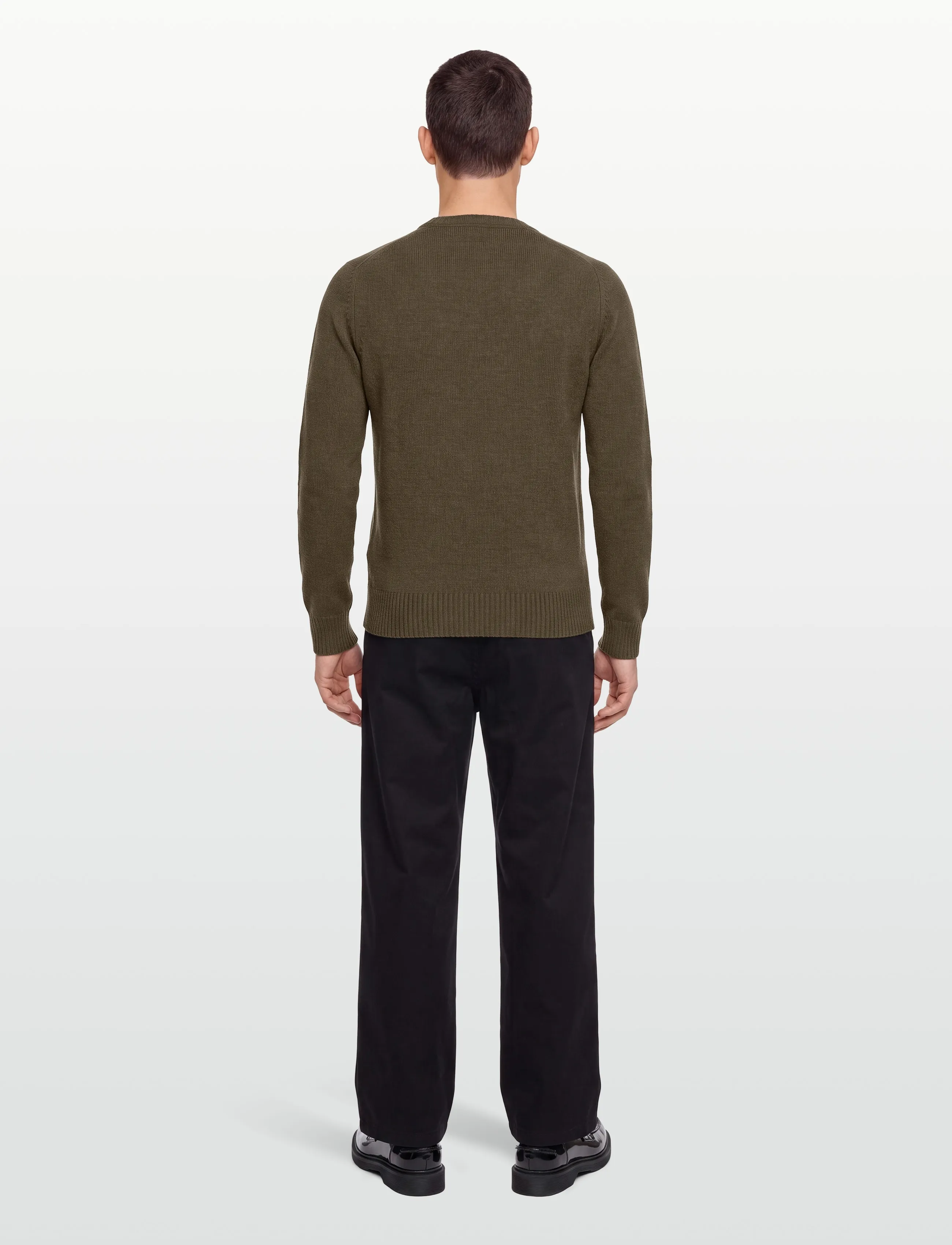 Morris - Hertford Oneck - basic-strickmode - olive - 4