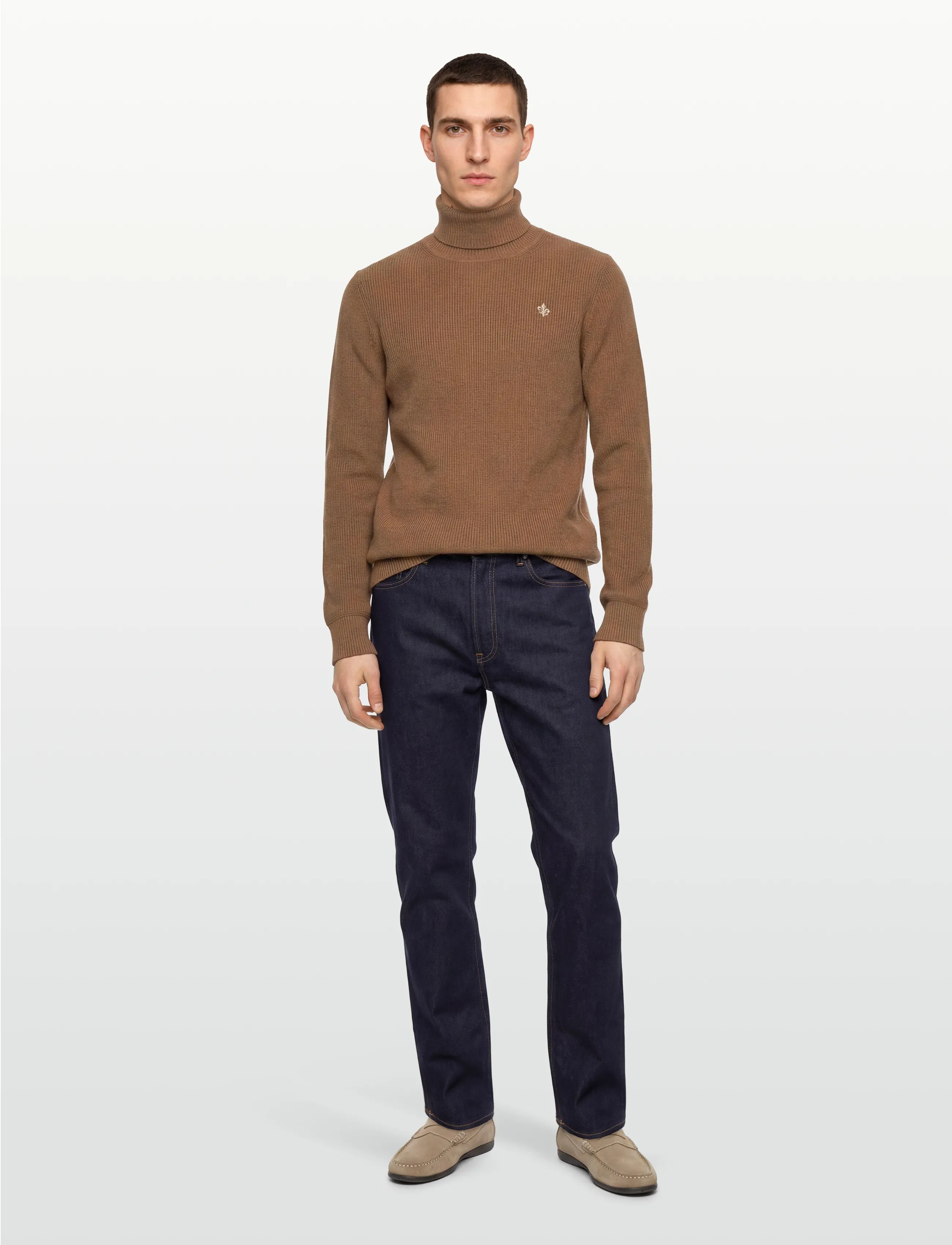 Morris Bernard Roller Neck, XS, Brown, Strik > Rullekraves, Herre