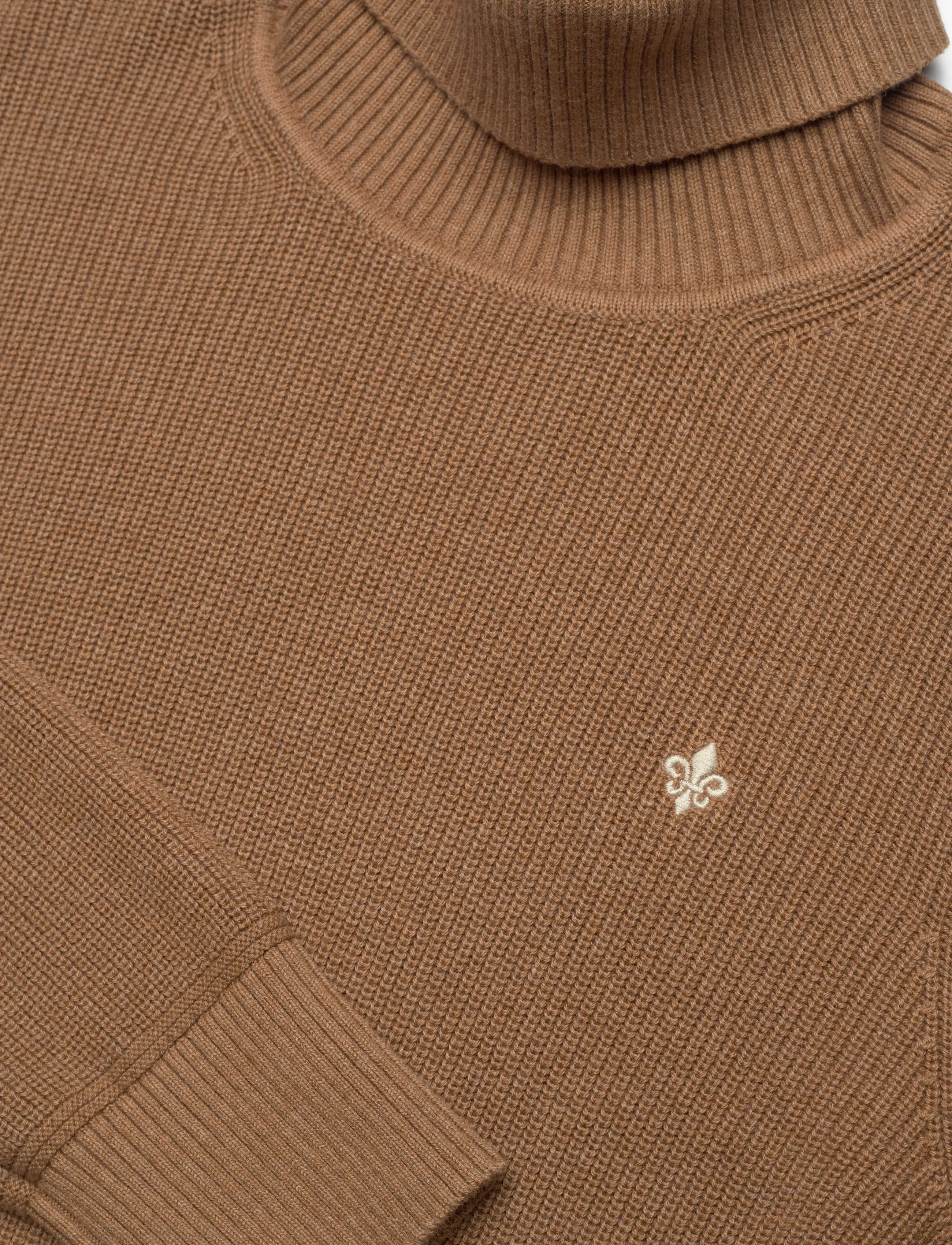 Morris - Bernard Roller Neck - stickat - camel - 2