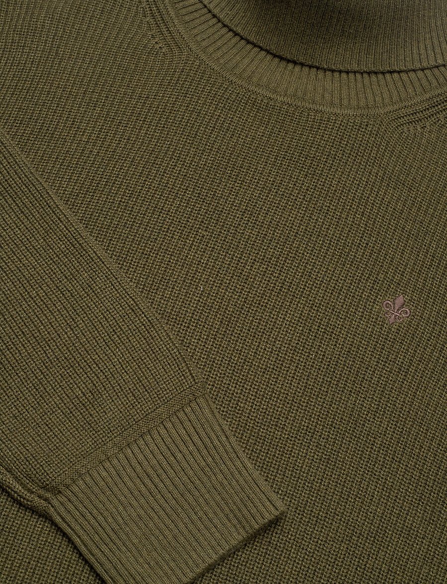 Morris - Bernard Roller Neck - kõrge kaelusega džemprid - olive - 2