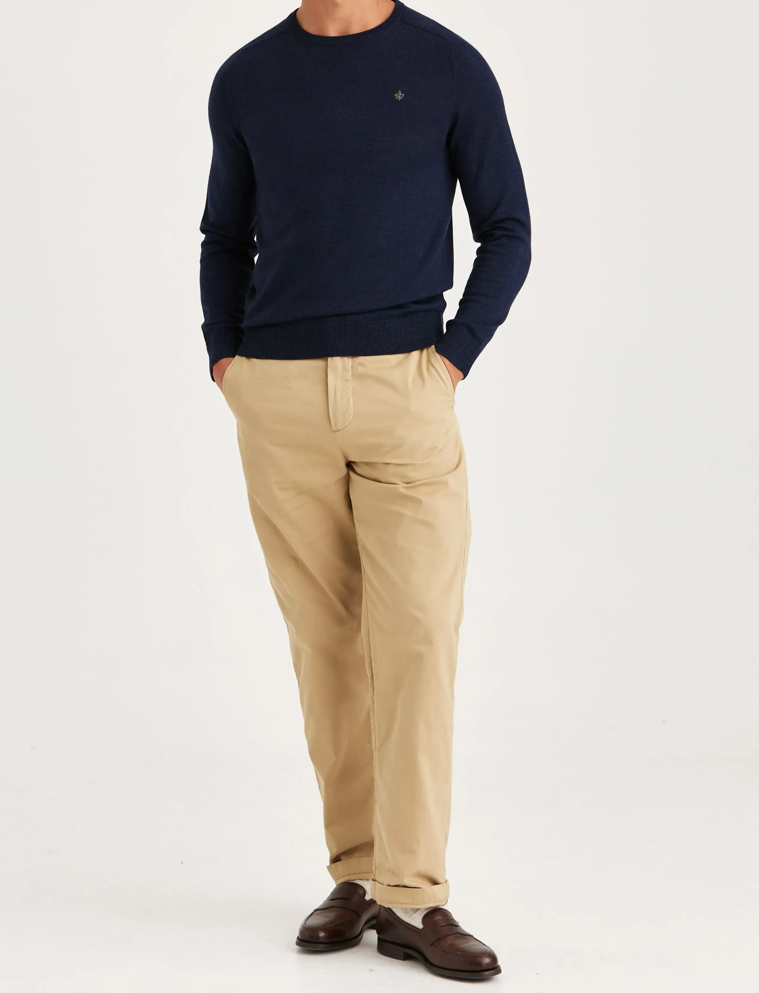 Morris - Merino Oneck - trøjer - blue - 3