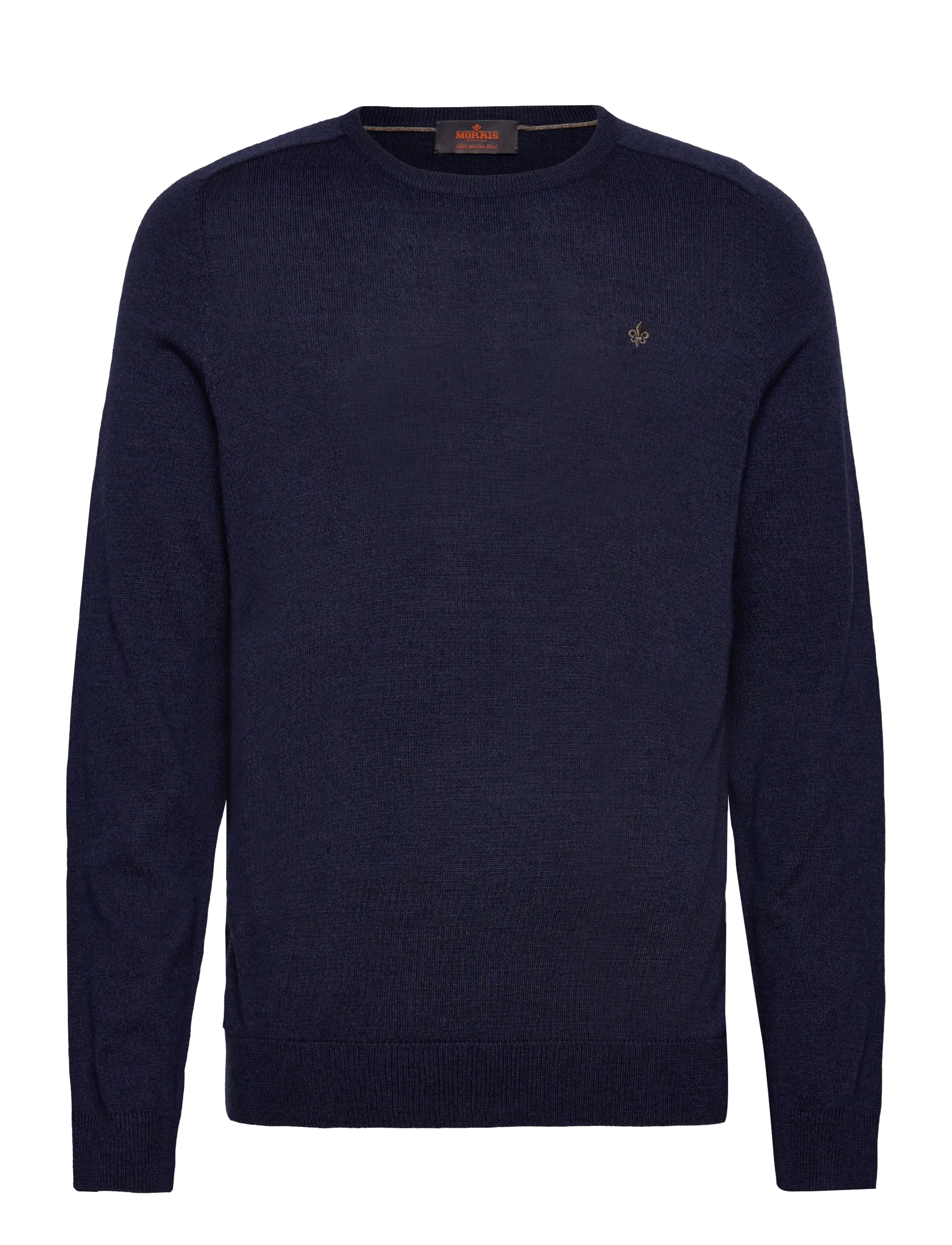 Morris Merino Oneck - Stickat - BLUE / blue