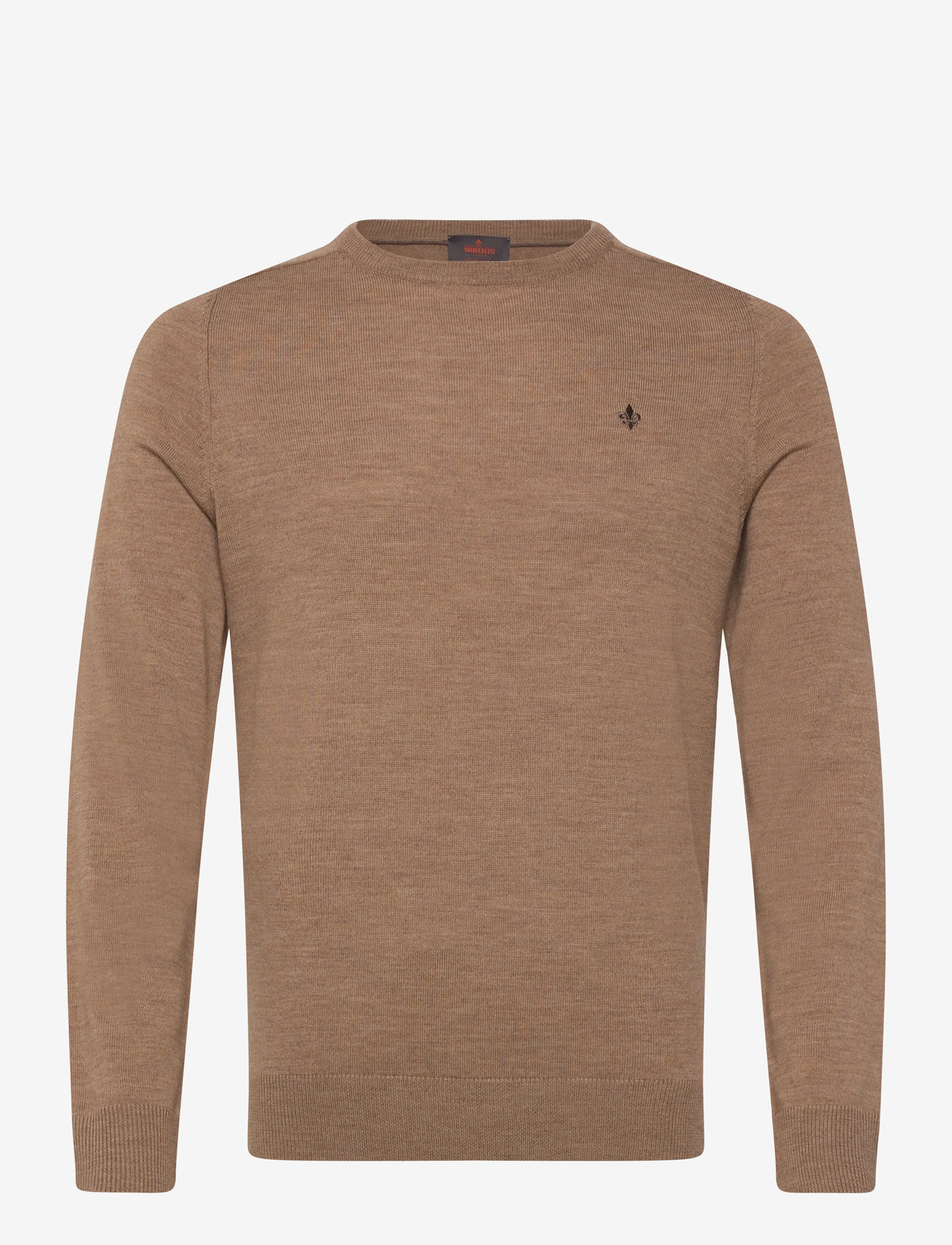 Morris - Merino Oneck - rund hals - camel - 1