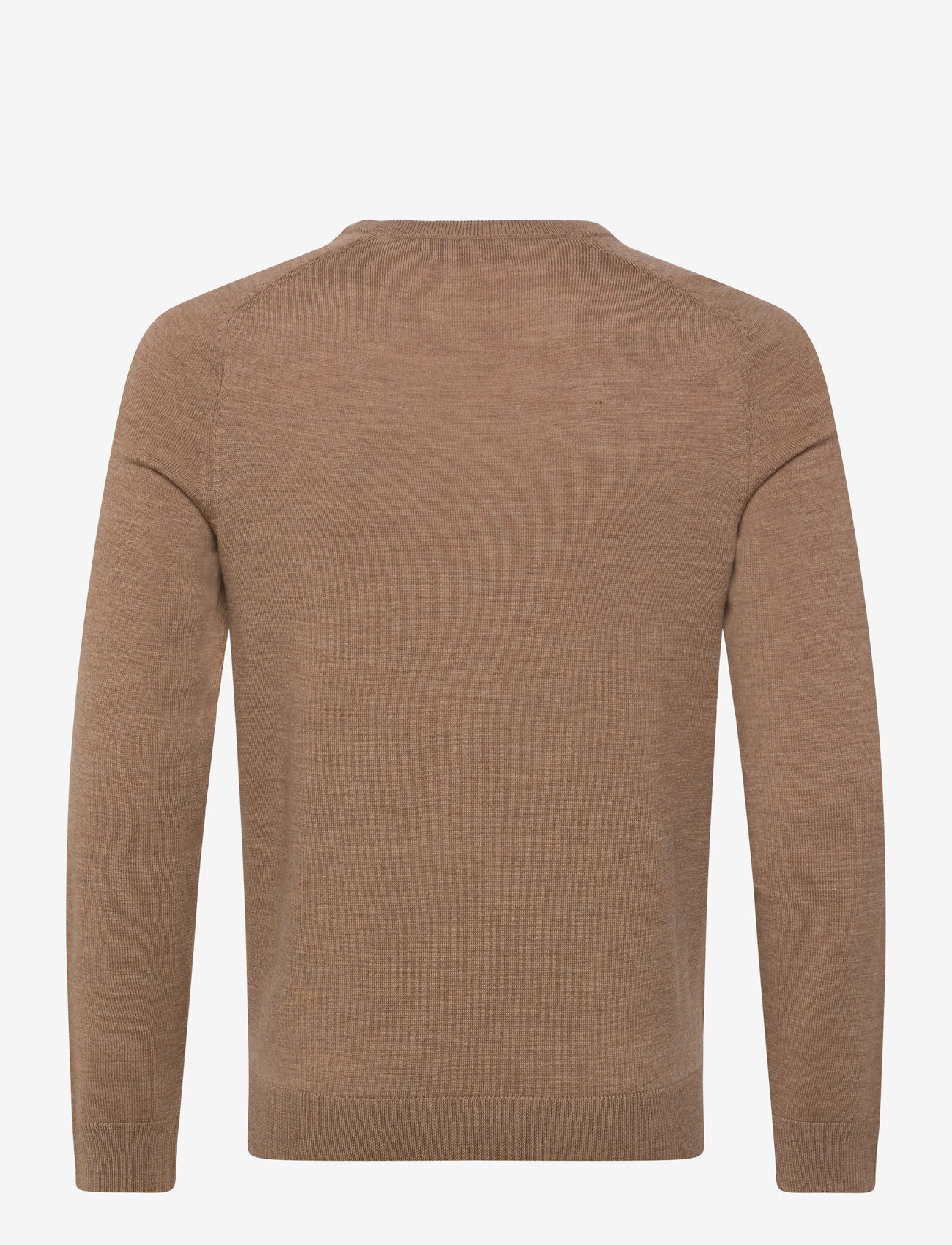 Morris - Merino Oneck - rund hals - camel - 2