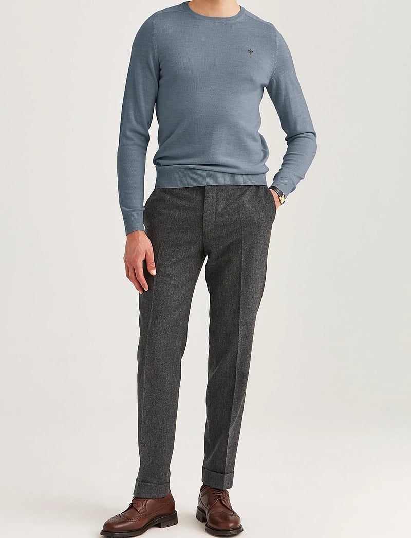 Morris - Merino Oneck - round necks - dark blue - 3