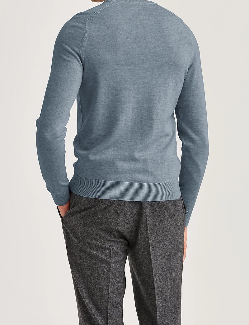 Morris - Merino Oneck - round necks - dark blue - 4