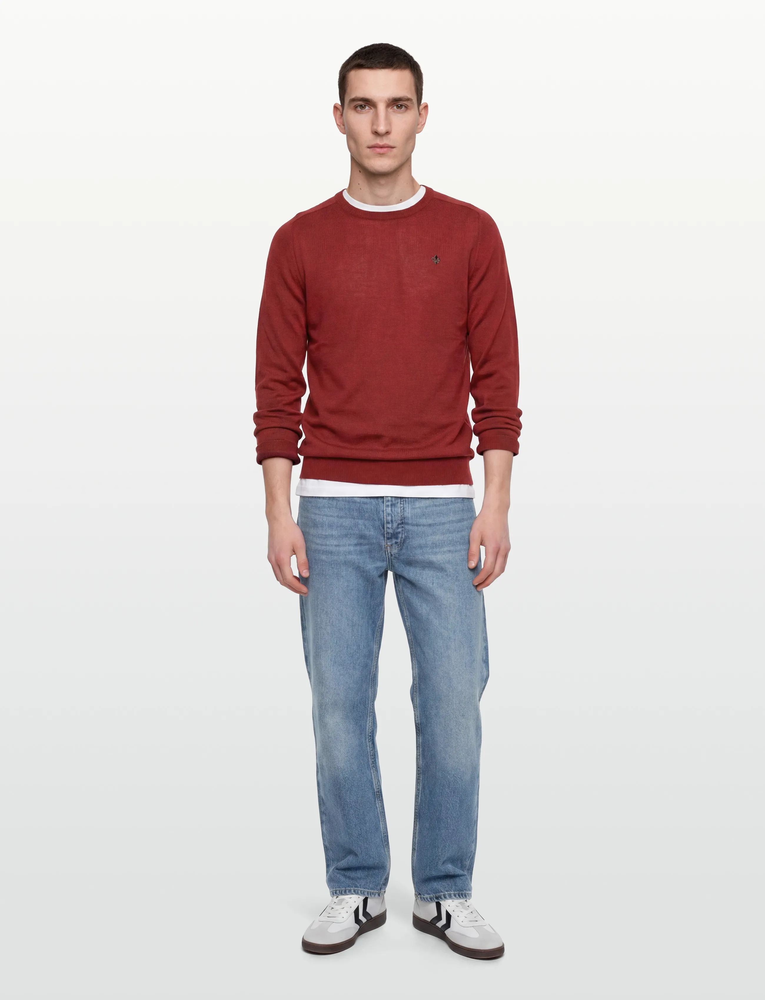 Morris - Merino Oneck - rund hals - red - 0