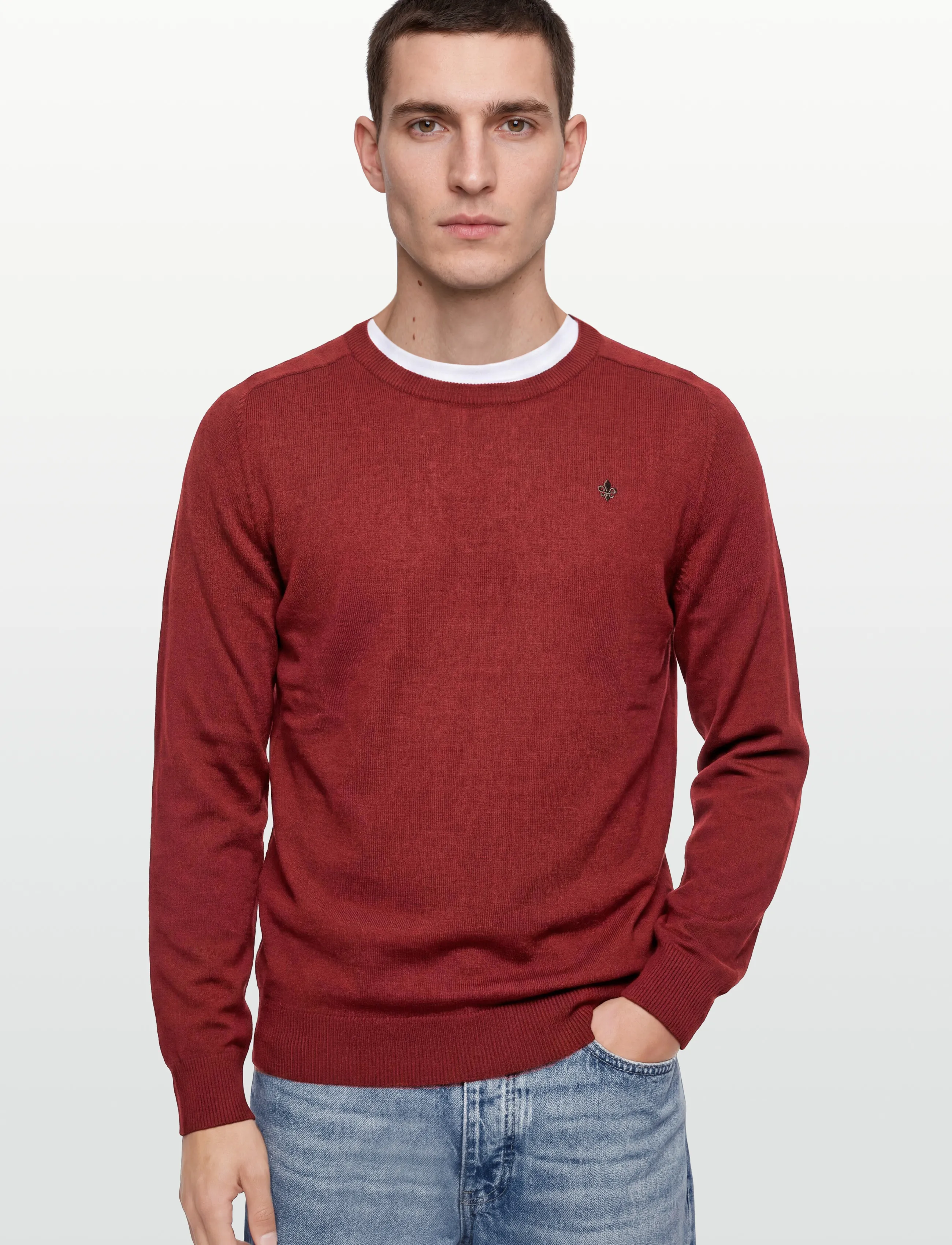 Morris - Merino Oneck - rund hals - red - 3