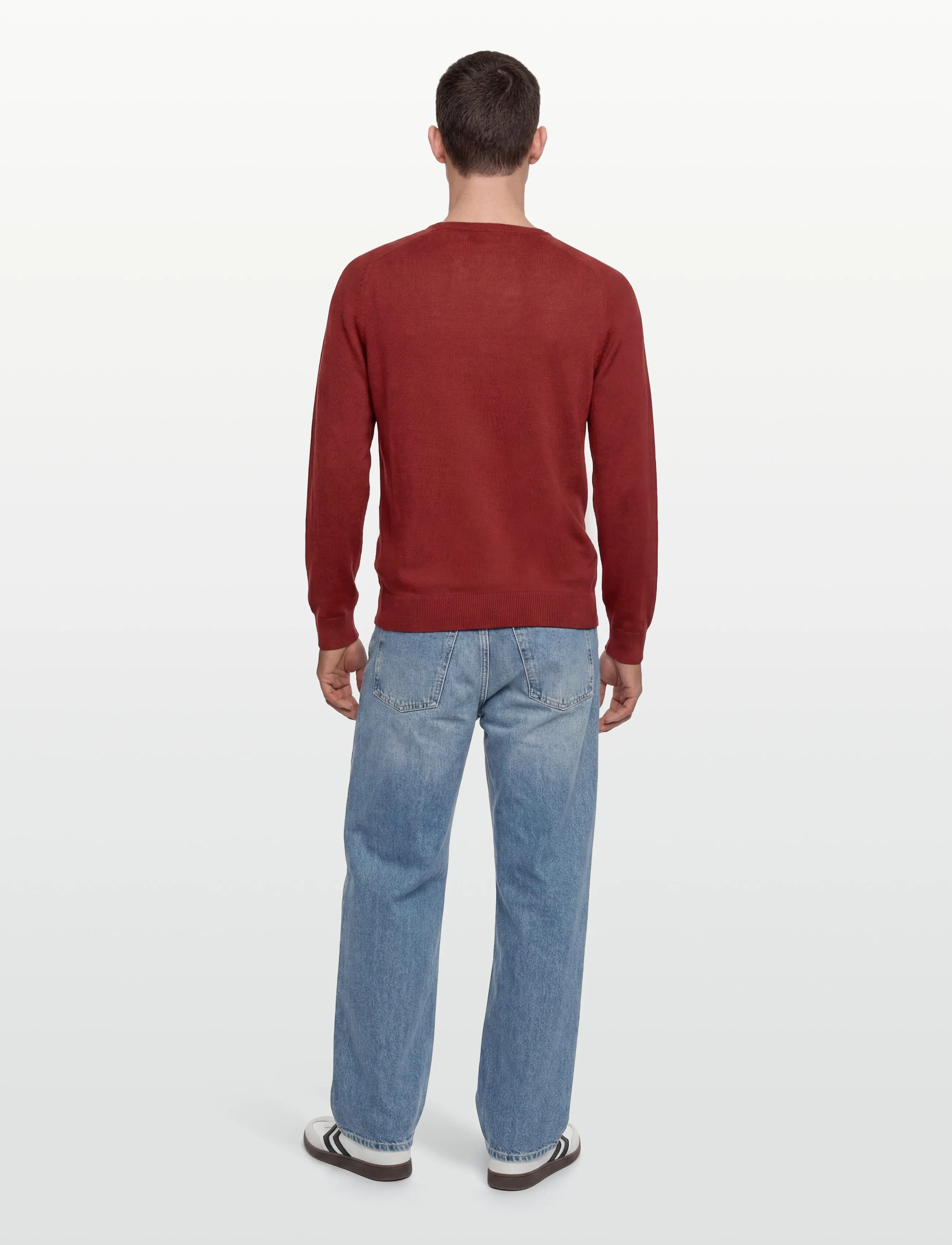 Morris - Merino Oneck - rund hals - red - 4