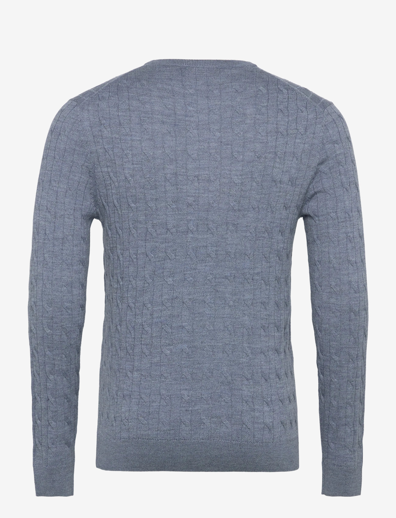 Morris - Merino Cable Oneck - rundhalsad - blue - 1