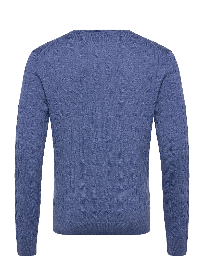 Morris - Merino Cable Oneck - rundhals - dark blue - 1