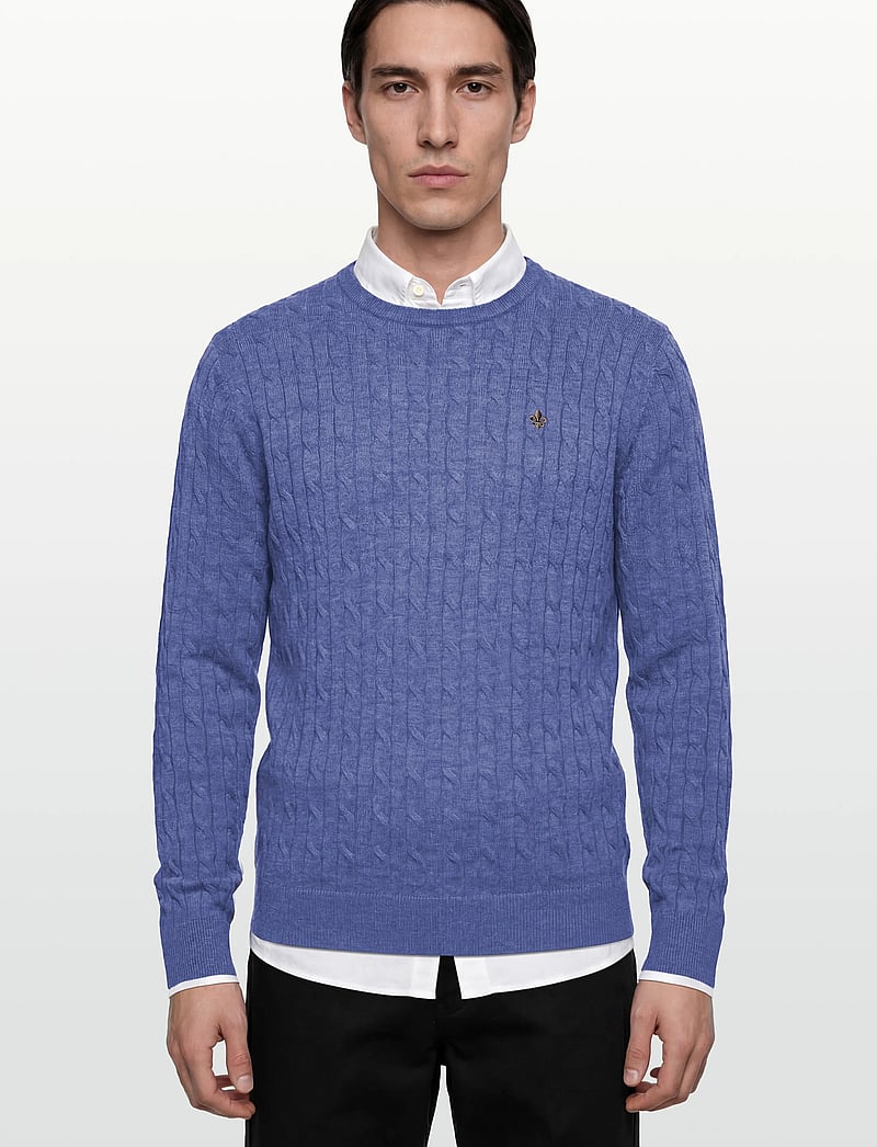 Morris - Merino Cable Oneck - dark blue - 3