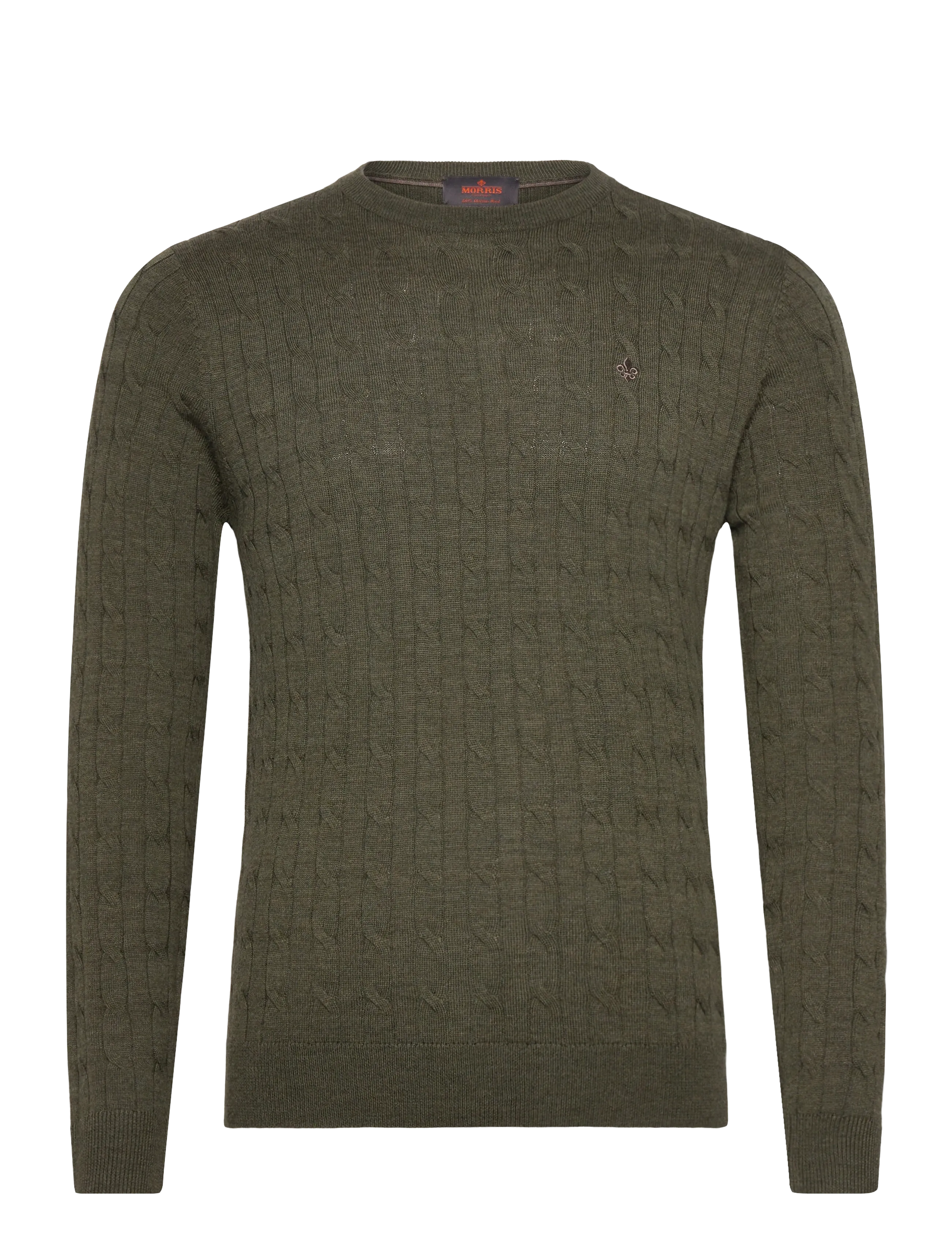 Morris Merino Cable Oneck - Trøjer - OLIVE / khaki/green
