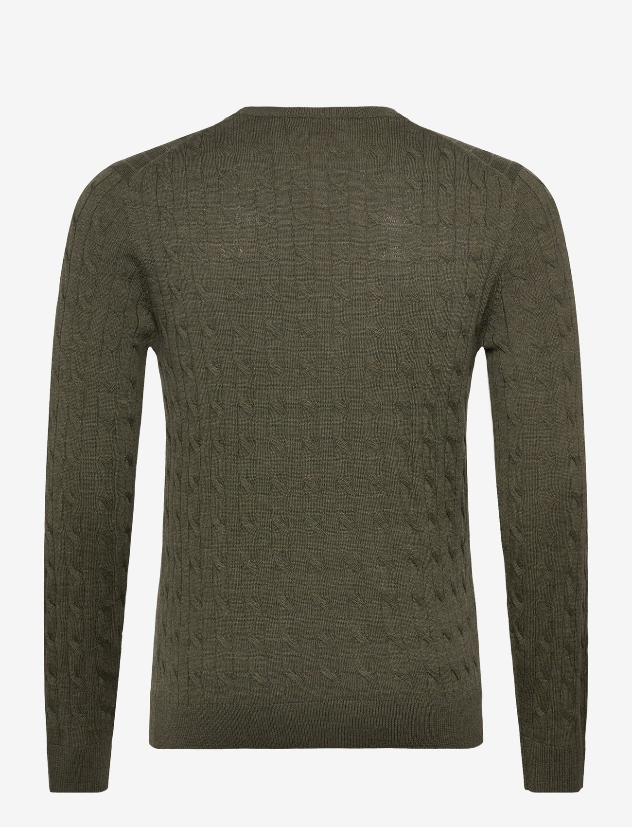 Morris - Merino Cable Oneck - rundhals - olive - 1