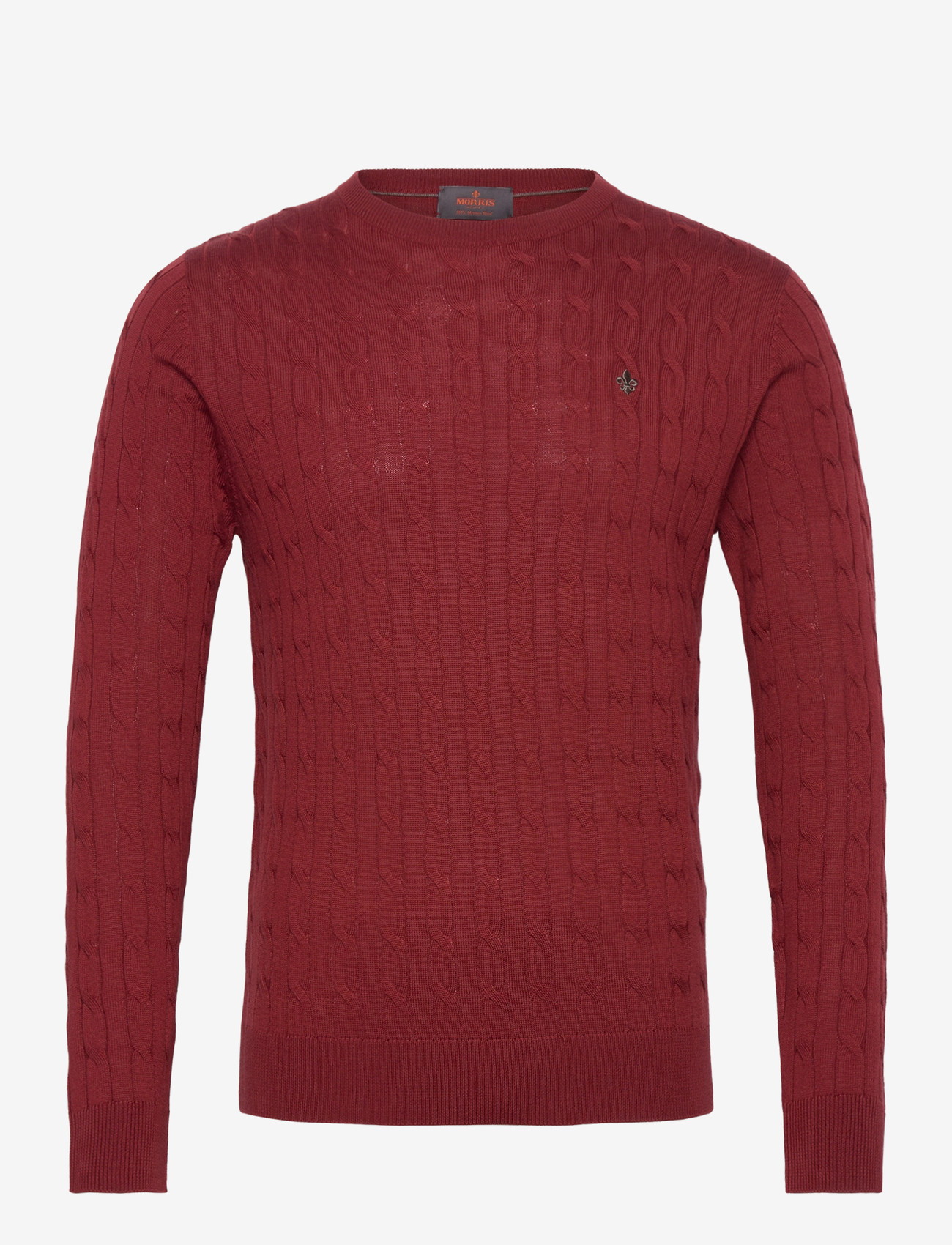 Morris - Merino Cable Oneck - red - 1