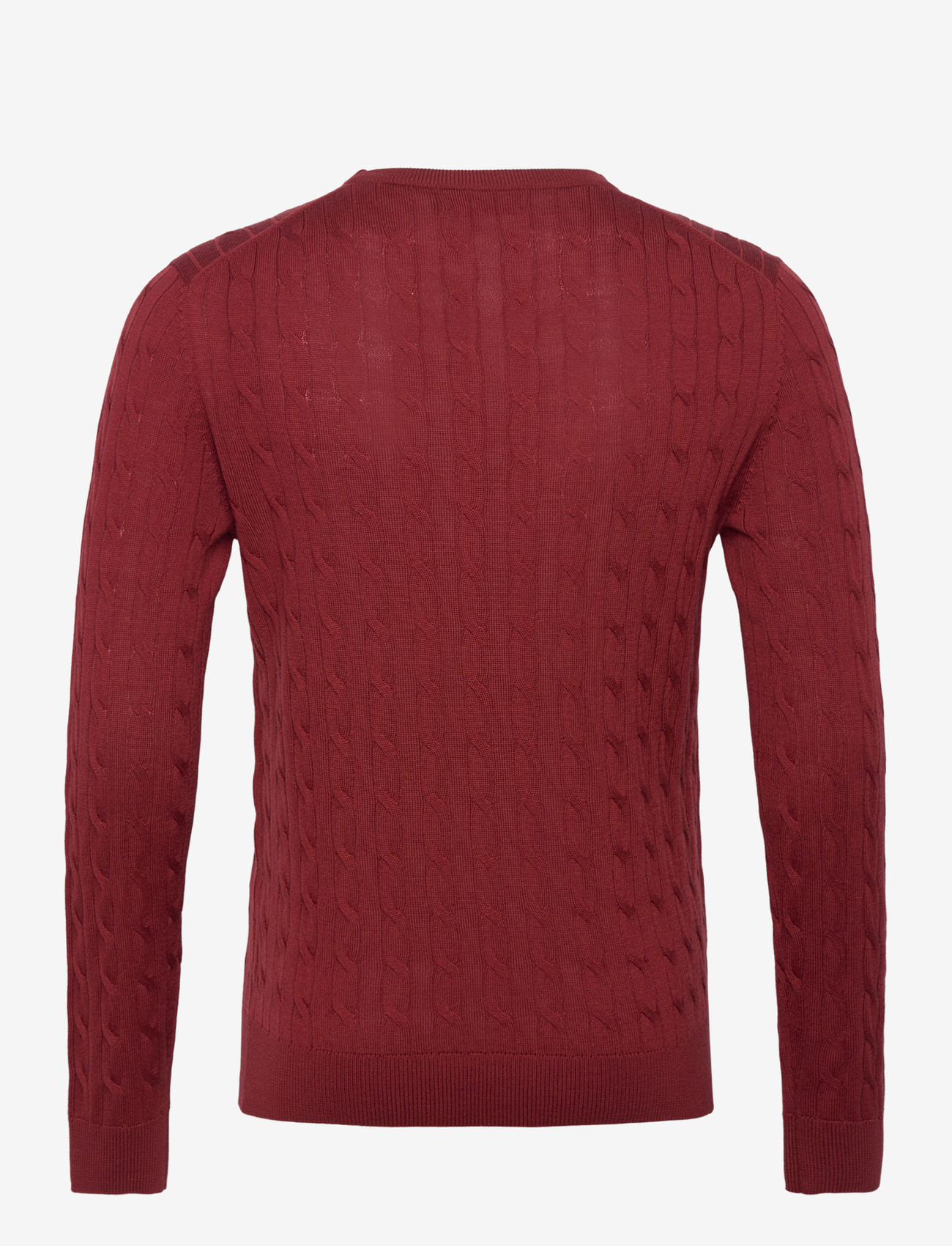 Morris - Merino Cable Oneck - red - 2