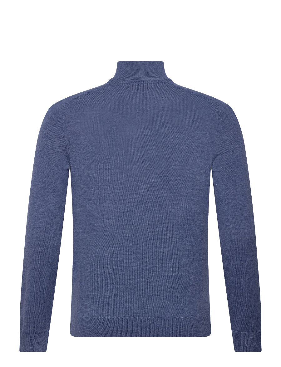 Morris - Merino John Zip - pullover mit halbem reißverschluss - blue - 2