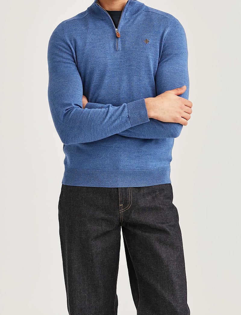 Morris - Merino John Zip - half zip-trøjer - blue - 0