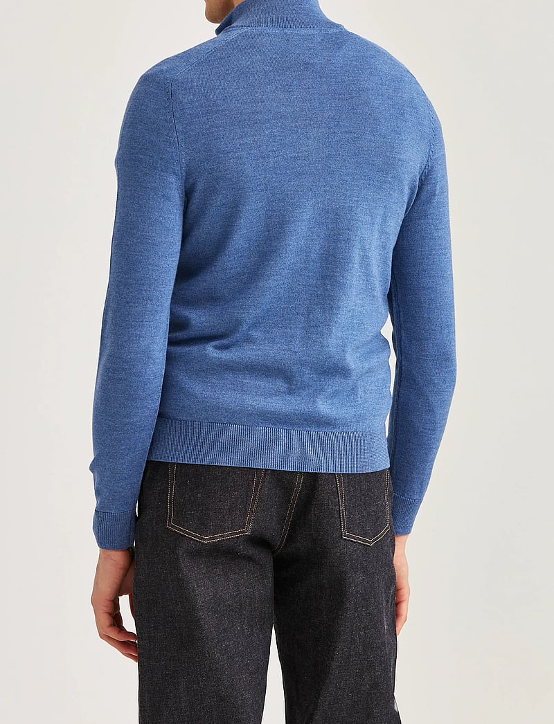 Morris - Merino John Zip - half zip-trøjer - blue - 4