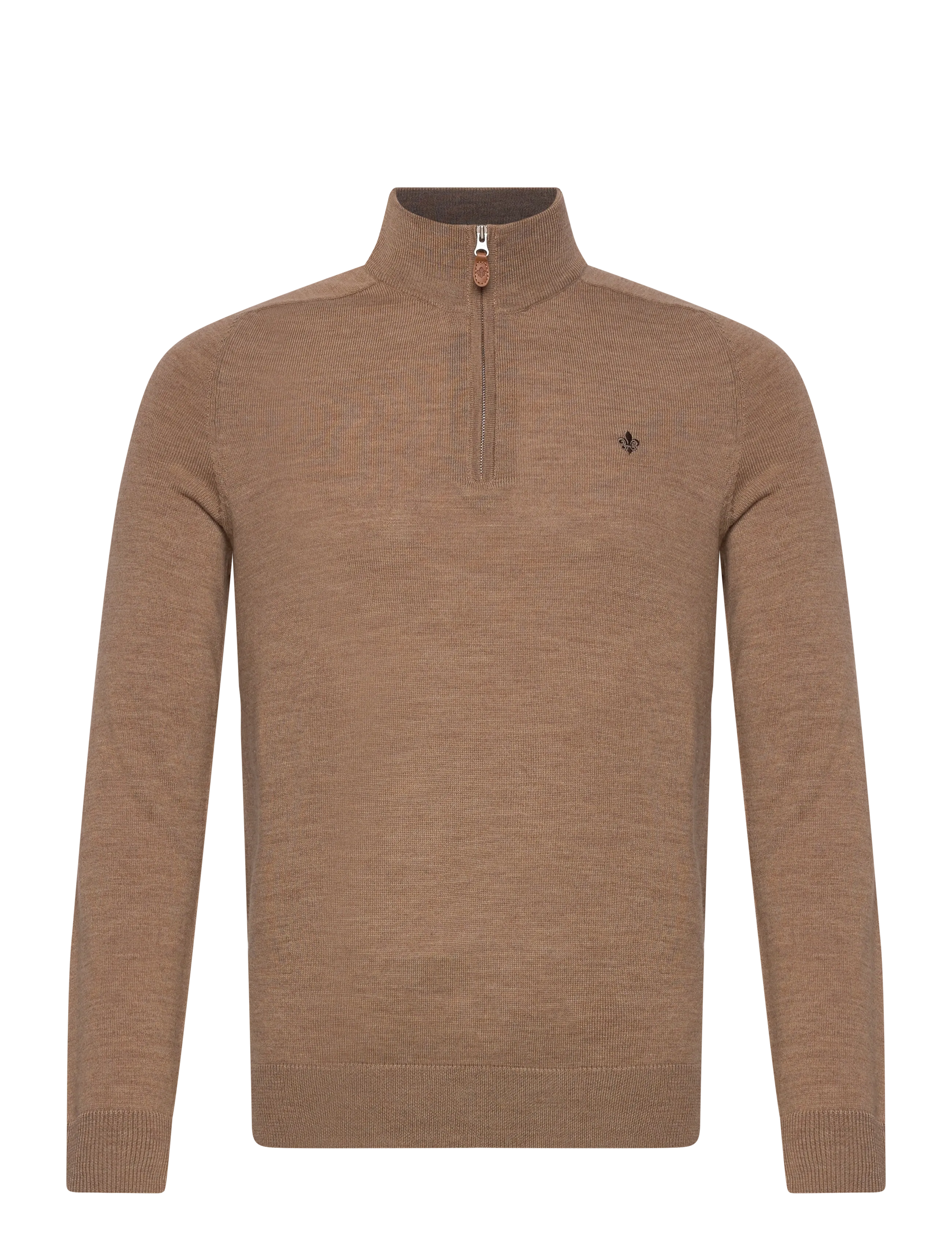MORRIS Merino John Zip Beige - XL - Herren