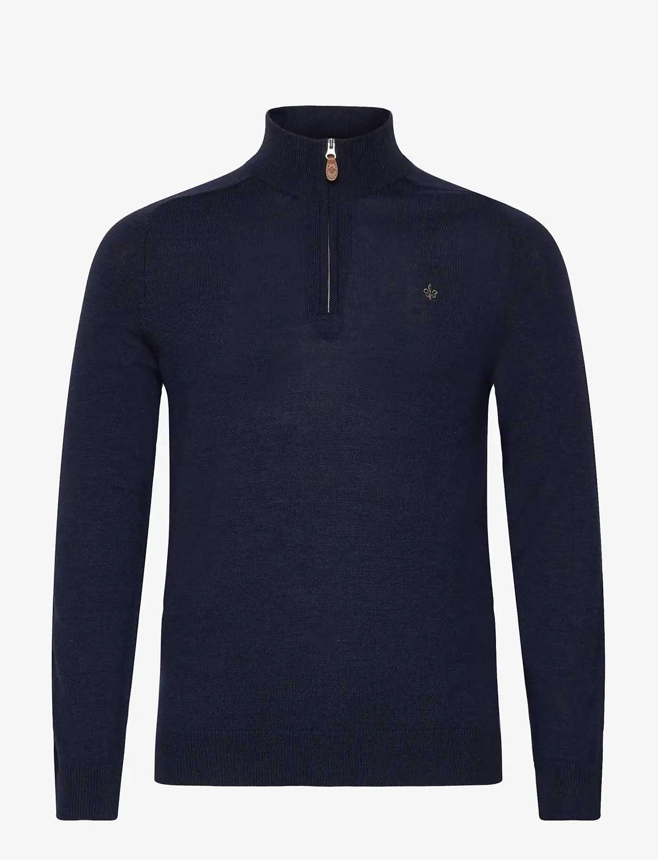 Morris - Merino John Zip - džemperiai su trumpu užtrauktuku - dark blue - 1