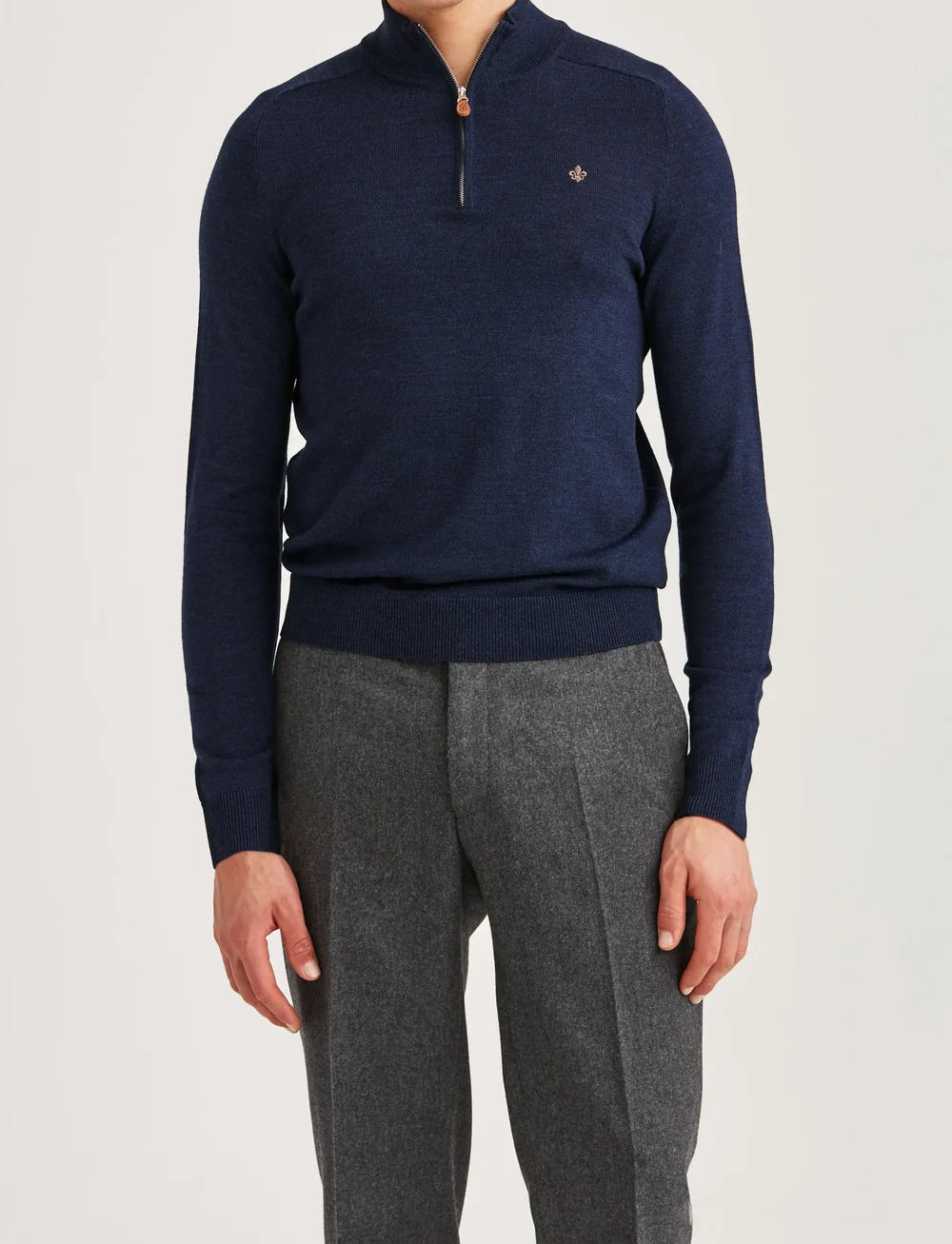 Morris - Merino John Zip - half zip-trøjer - dark blue - 0