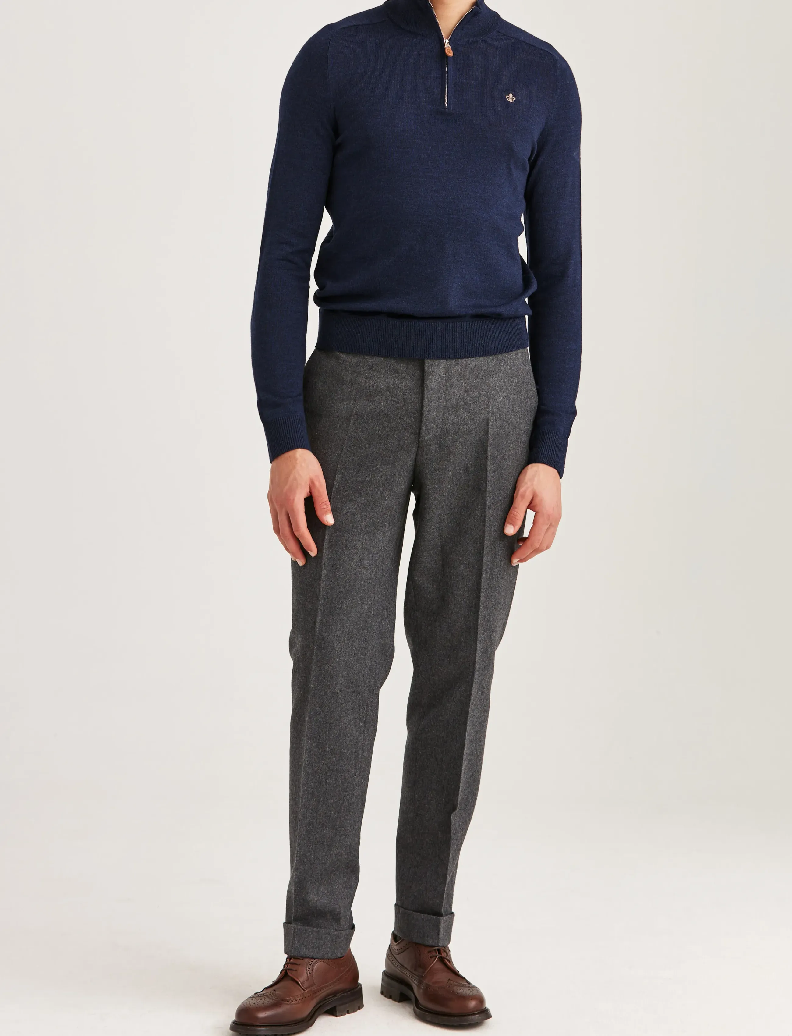 Morris - Merino John Zip - pullover mit halbem reißverschluss - dark blue - 3