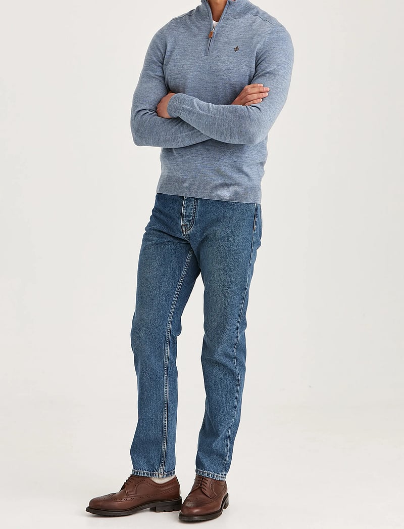 Morris - Merino John Zip - half zip-tröjor - light blue - 3