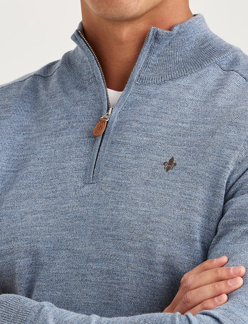 Morris - Merino John Zip - half zip-tröjor - light blue - 5