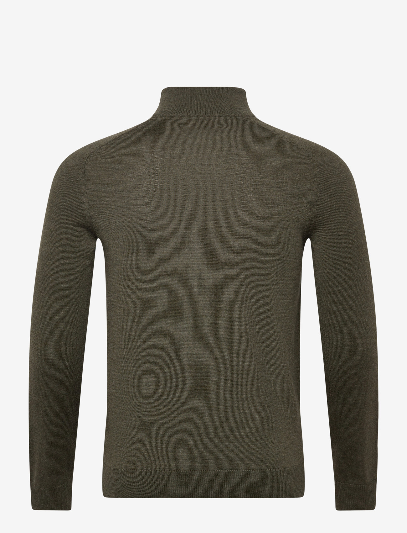 Morris - Merino John Zip - hálfrenndar peysur - olive - 1